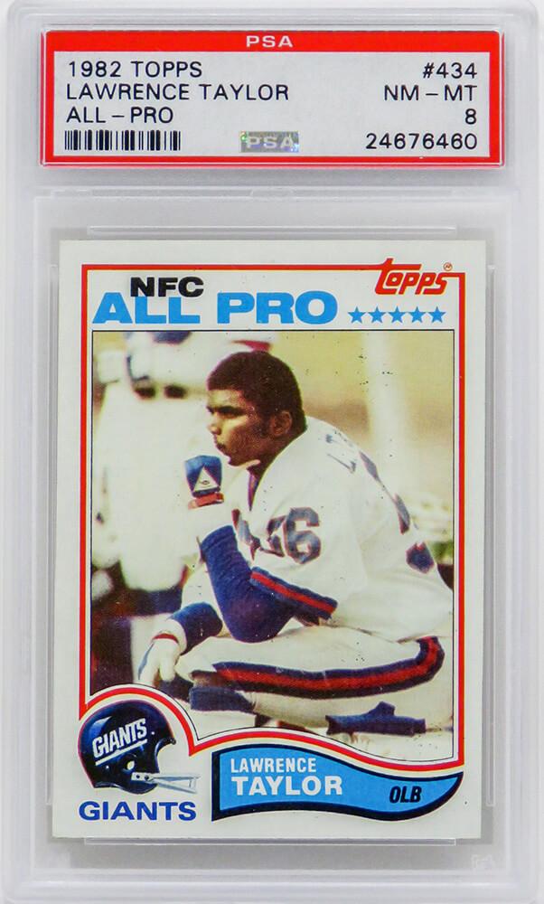 Lawrence Taylor 1982 Topps #434 RC (PSA 8) at PristineAuction.com Lawrence Taylor 1982 Topps #434 RC (PSA 8) at PristineAuction.com