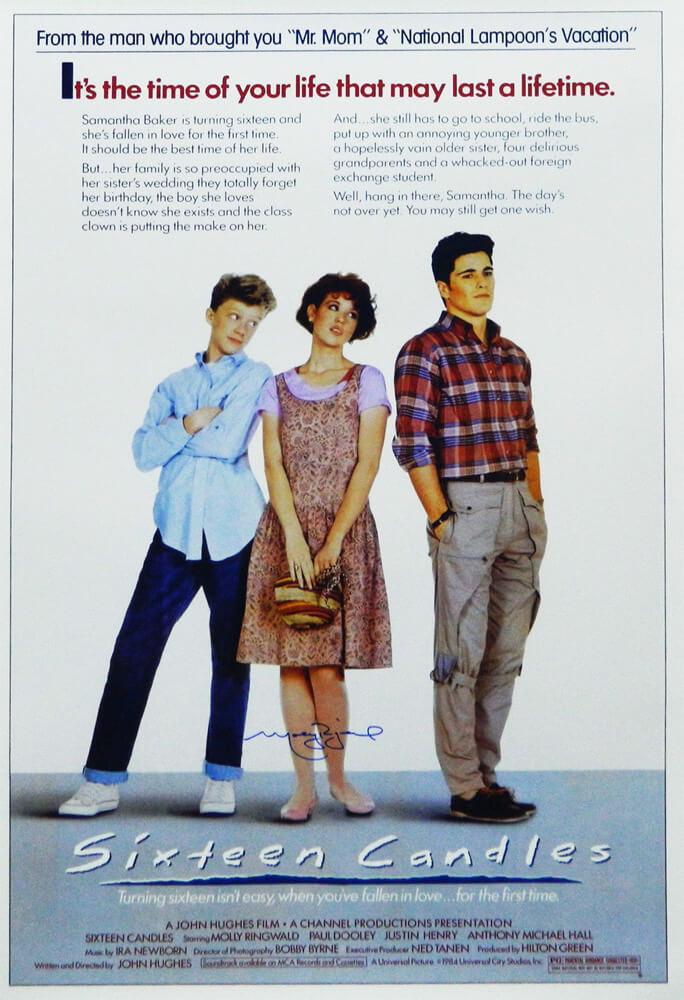 Molly Ringwald Signed "Sixteen Candles" 27x40 Movie Poster (Schwartz Sports) at PristineAuction.com Molly Ringwald Signed "Sixteen Candles" 27x40 Movie Poster (Schwartz Sports) at PristineAuction.com