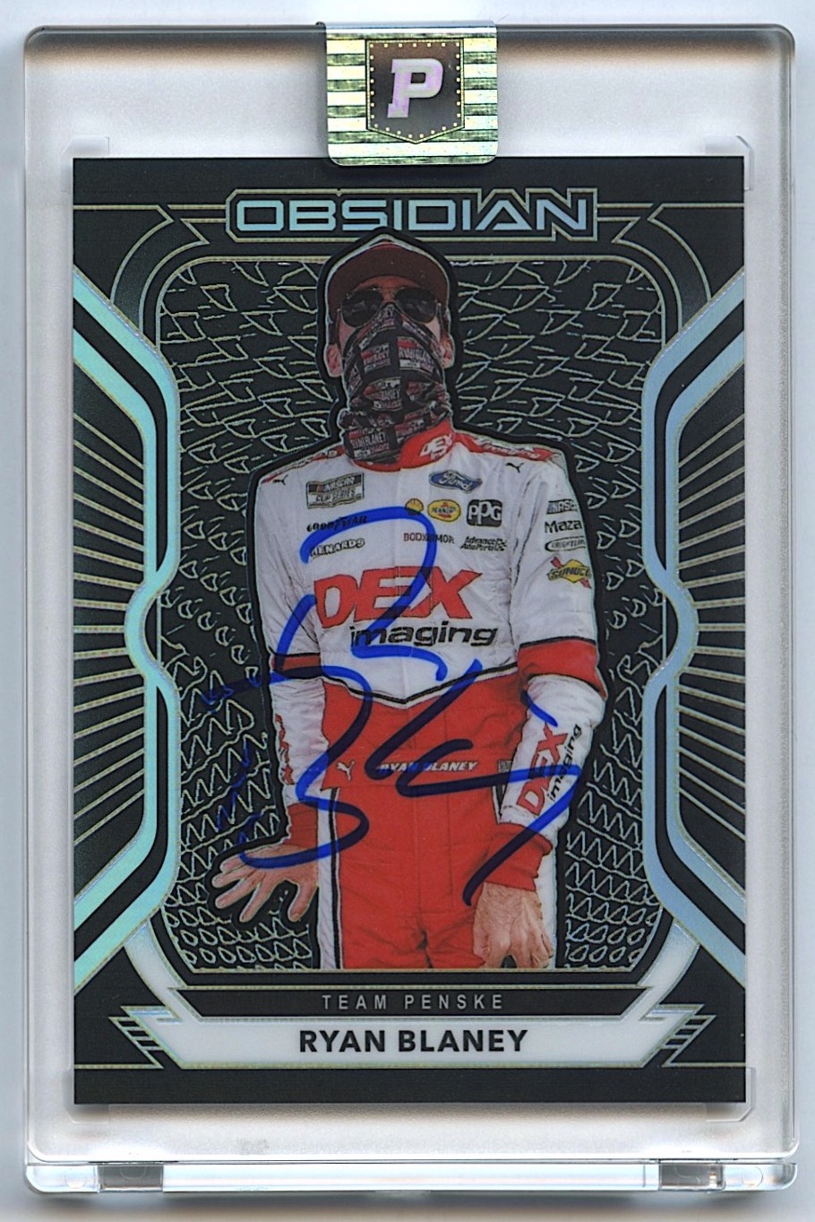 Ryan Blaney Signed 2021 Panini Chronicles Obsidian #10 (PA Encapsulated) at PristineAuction.com Ryan Blaney Signed 2021 Panini Chronicles Obsidian #10 (PA Encapsulated) at PristineAuction.com