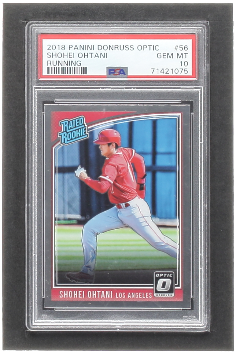 Shohei Ohtani 2018 Donruss Optic #56 RR RC (PSA 10) at PristineAuction.com Shohei Ohtani 2018 Donruss Optic #56 RR RC (PSA 10) at PristineAuction.com