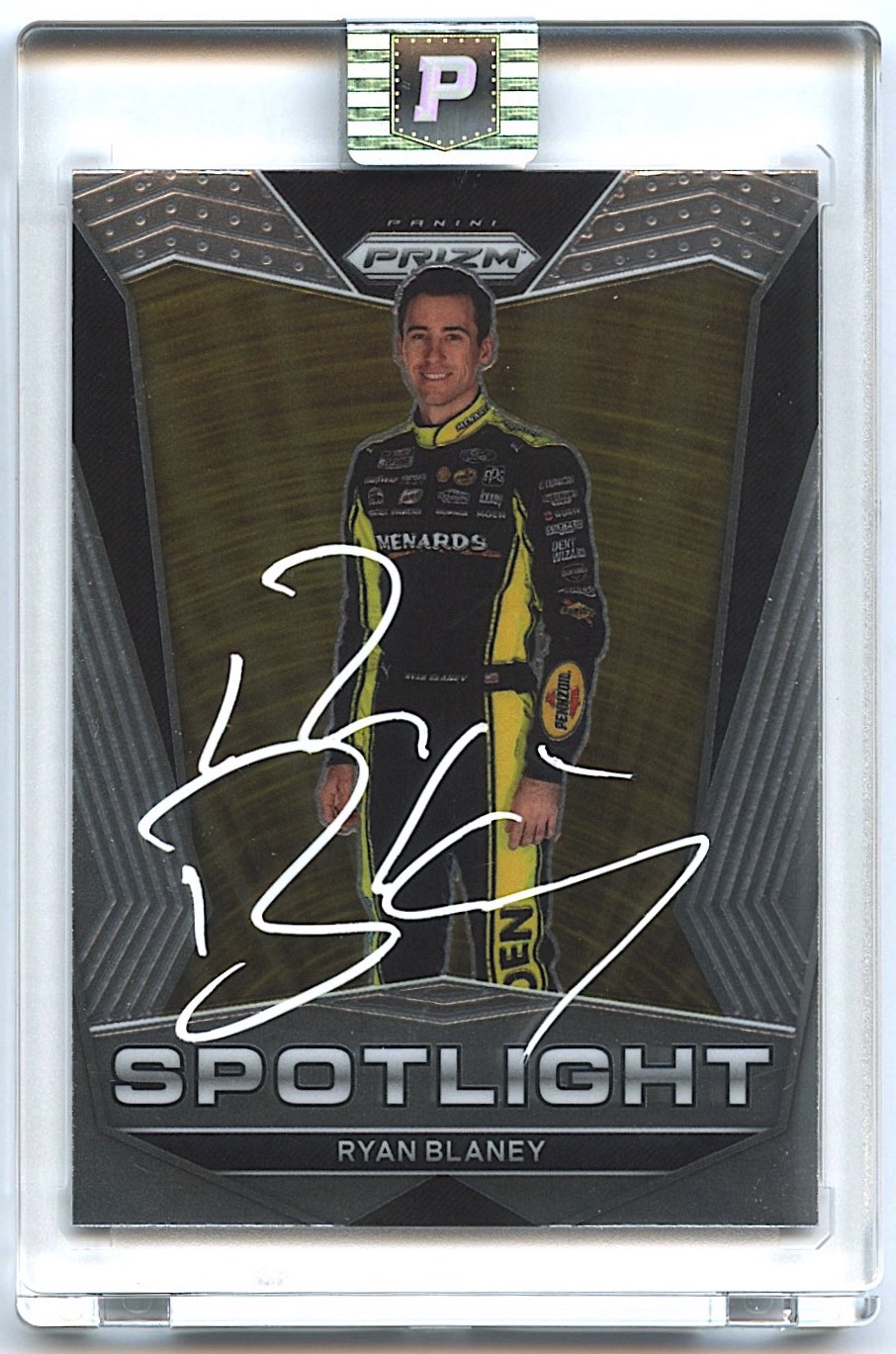 Ryan Blaney Signed 2022 Panini Prizm Spotlight #10 (PA Encapsulated) at PristineAuction.com Ryan Blaney Signed 2022 Panini Prizm Spotlight #10 (PA Encapsulated) at PristineAuction.com