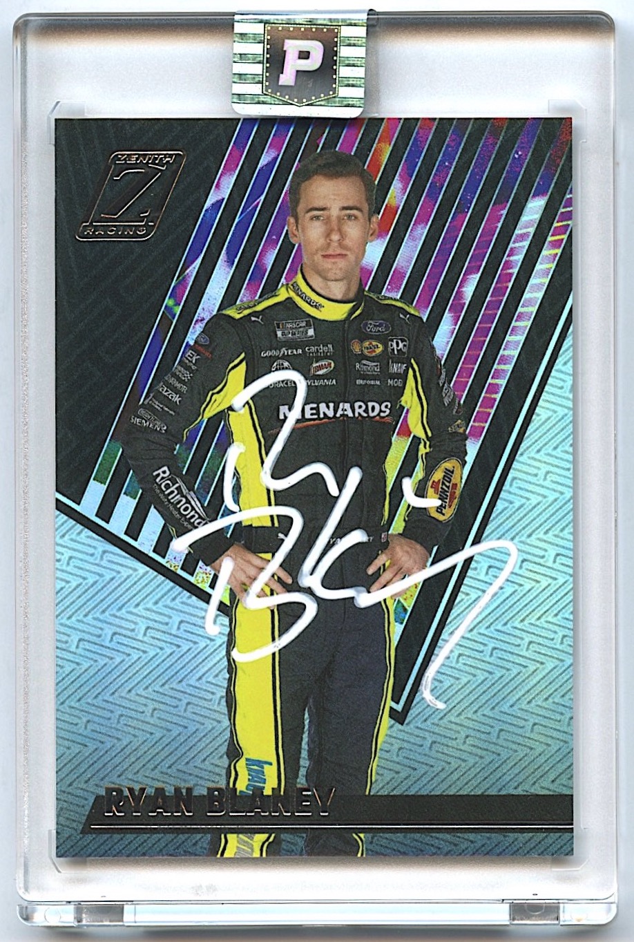Ryan Blaney Signed 2022 Panini Chronicles Zenith #15 (PA Encapsulated) at PristineAuction.com Ryan Blaney Signed 2022 Panini Chronicles Zenith #15 (PA Encapsulated) at PristineAuction.com