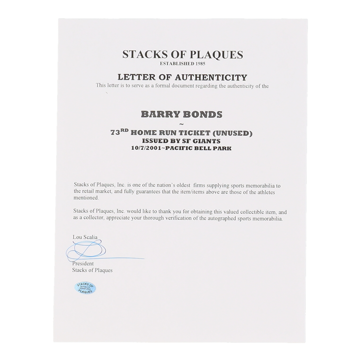 Giants vs Dodgers Ticket (Stacks of Plaques) at PristineAuction.com Giants vs Dodgers Ticket (Stacks of Plaques) at PristineAuction.com