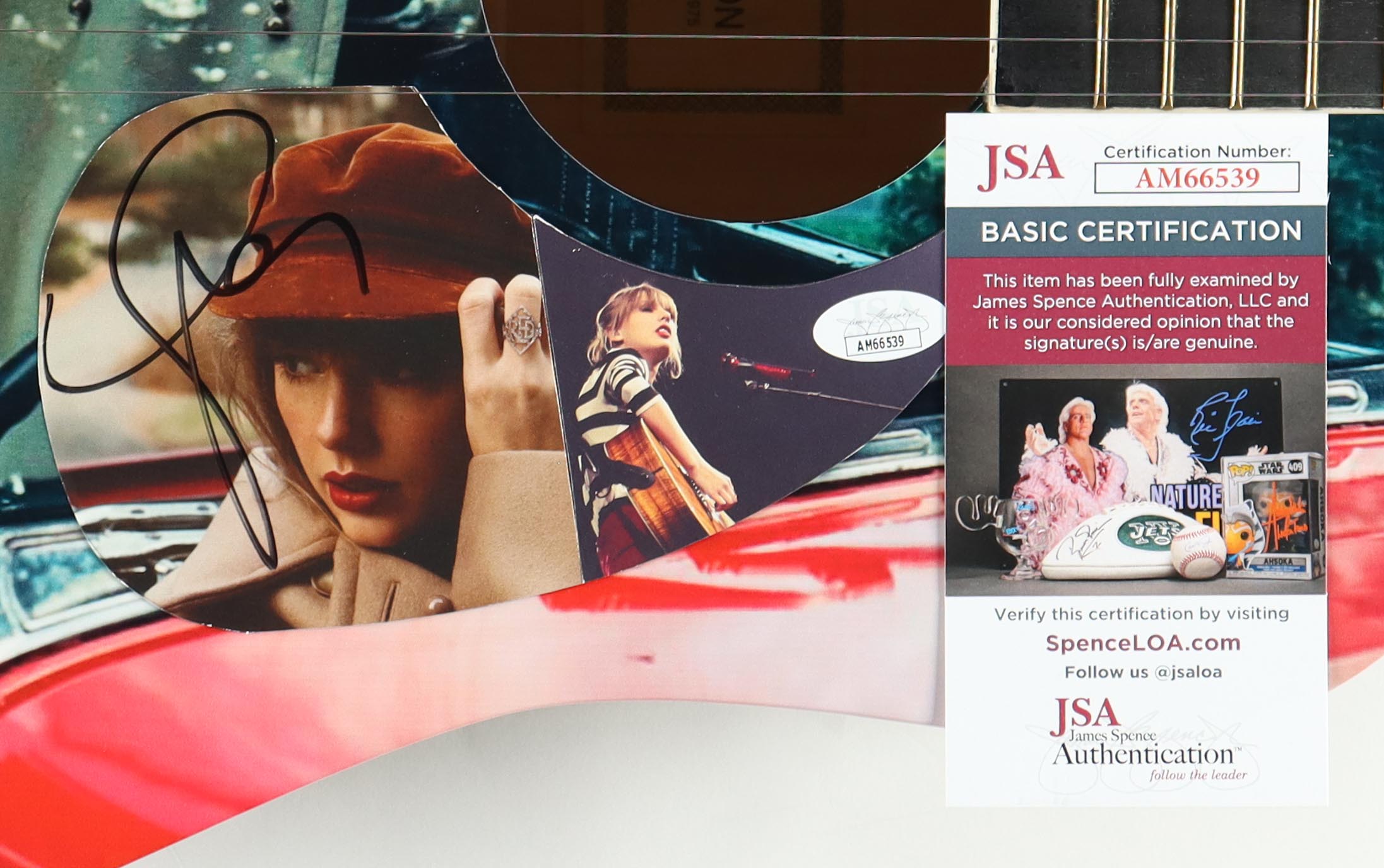 Taylor Swift Signed "Red: Taylor's Version" Custom 39" Acoustic Guitar (JSA) at PristineAuction.com Taylor Swift Signed "Red: Taylor's Version" Custom 39" Acoustic Guitar (JSA) at PristineAuction.com