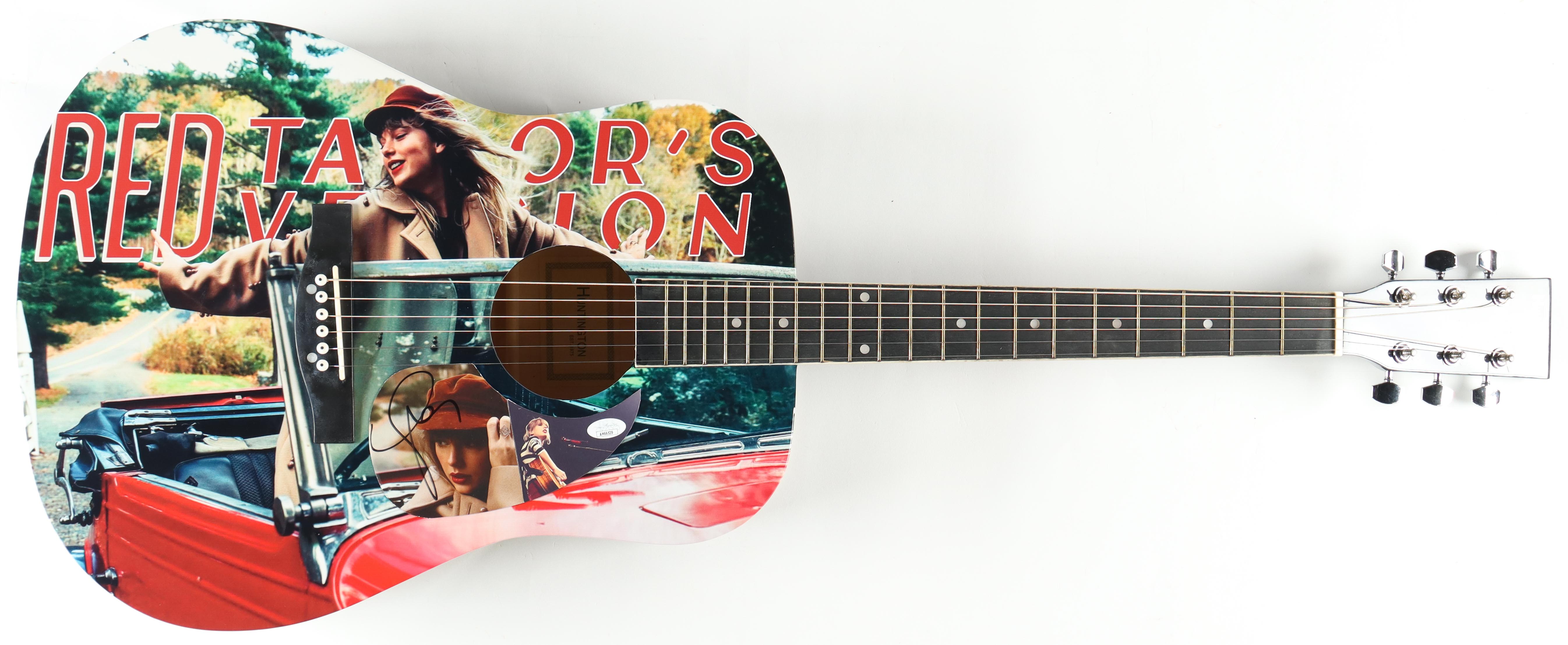 Taylor Swift Signed "Red: Taylor's Version" Custom 39" Acoustic Guitar (JSA) at PristineAuction.com Taylor Swift Signed "Red: Taylor's Version" Custom 39" Acoustic Guitar (JSA) at PristineAuction.com