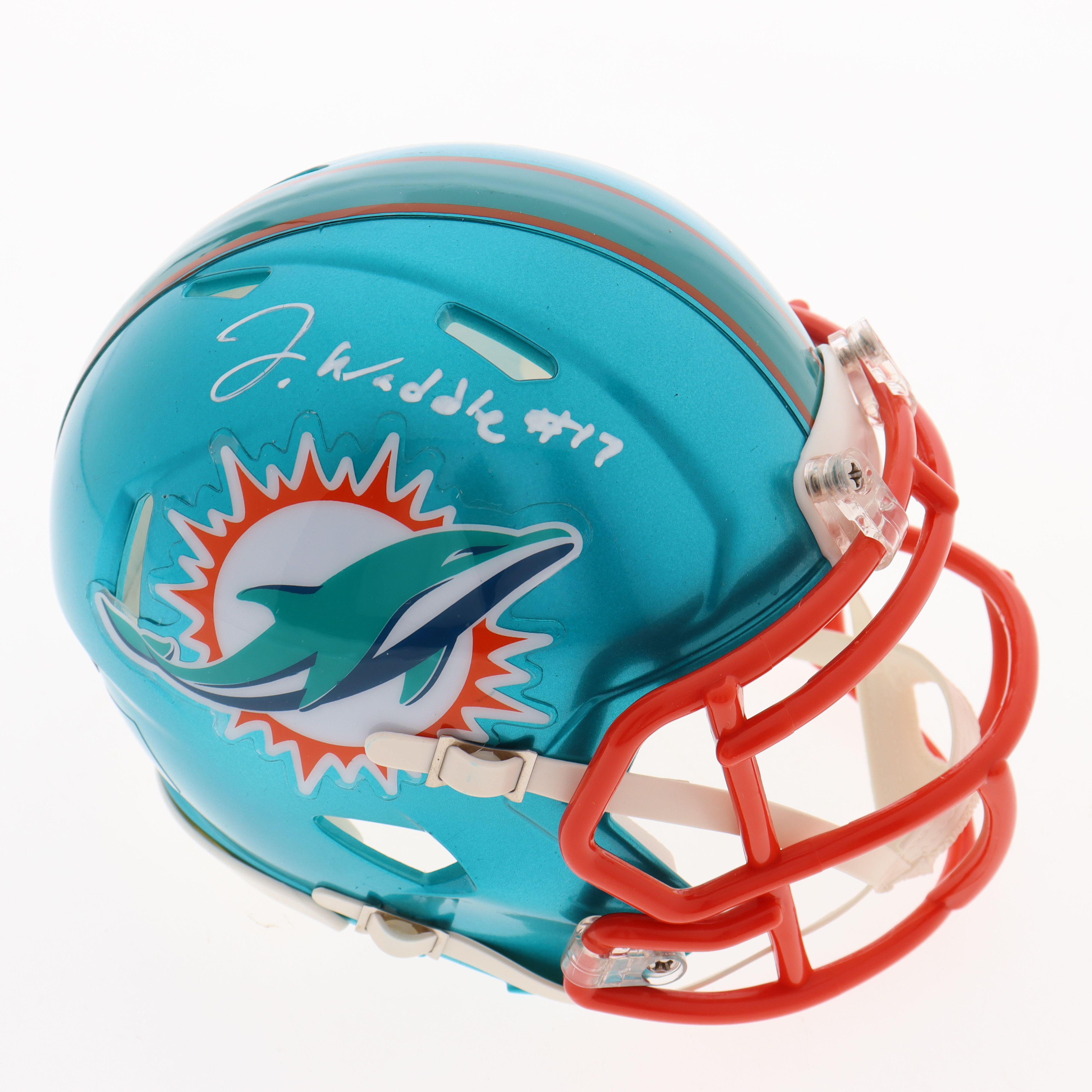 Jaylen Waddle Signed Dolphins Flash Alternate Speed Mini Helmet (Fanatics) at PristineAuction.com Jaylen Waddle Signed Dolphins Flash Alternate Speed Mini Helmet (Fanatics) at PristineAuction.com