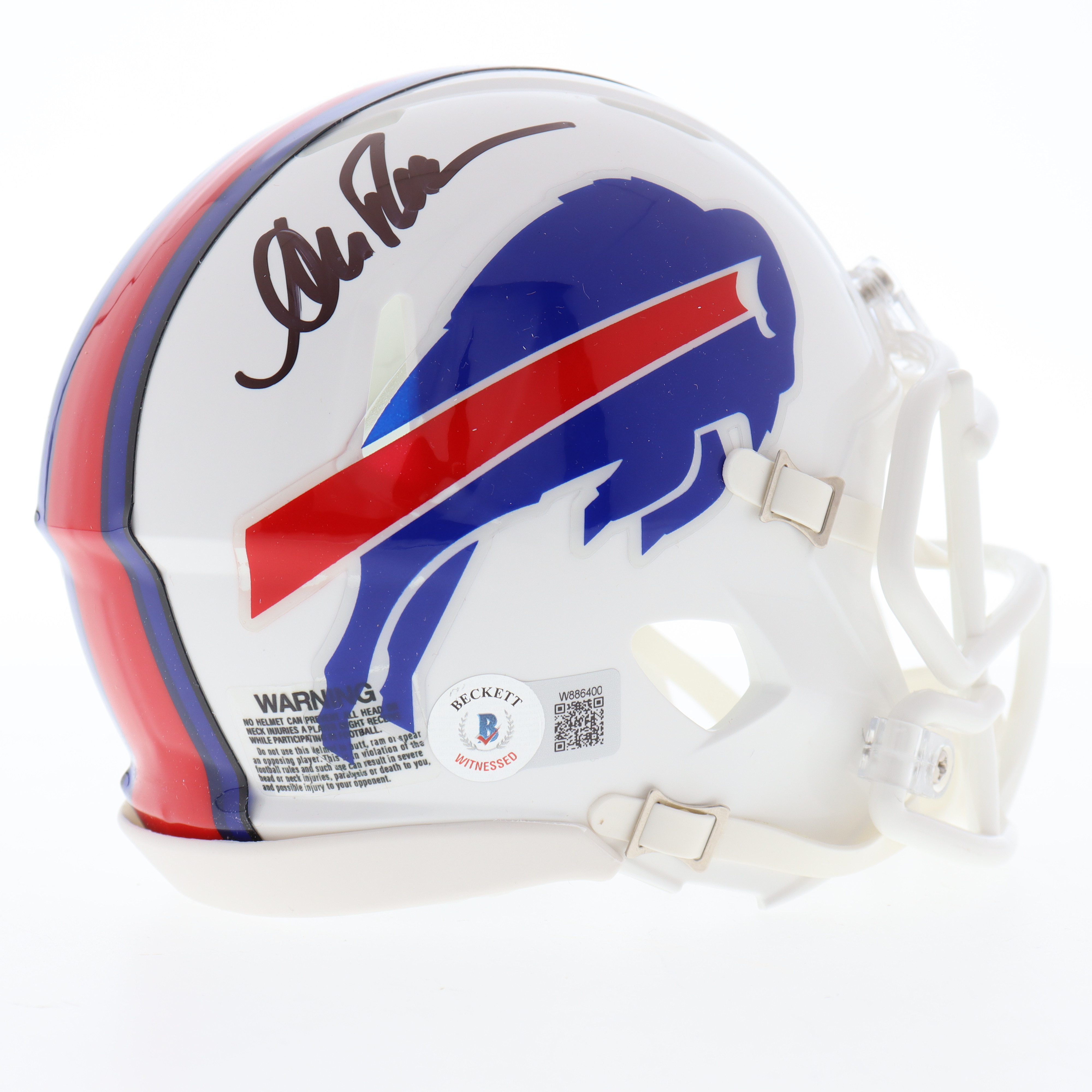 Andre Reed Signed Bills Speed Mini Helmet (Beckett) at PristineAuction.com Andre Reed Signed Bills Speed Mini Helmet (Beckett) at PristineAuction.com