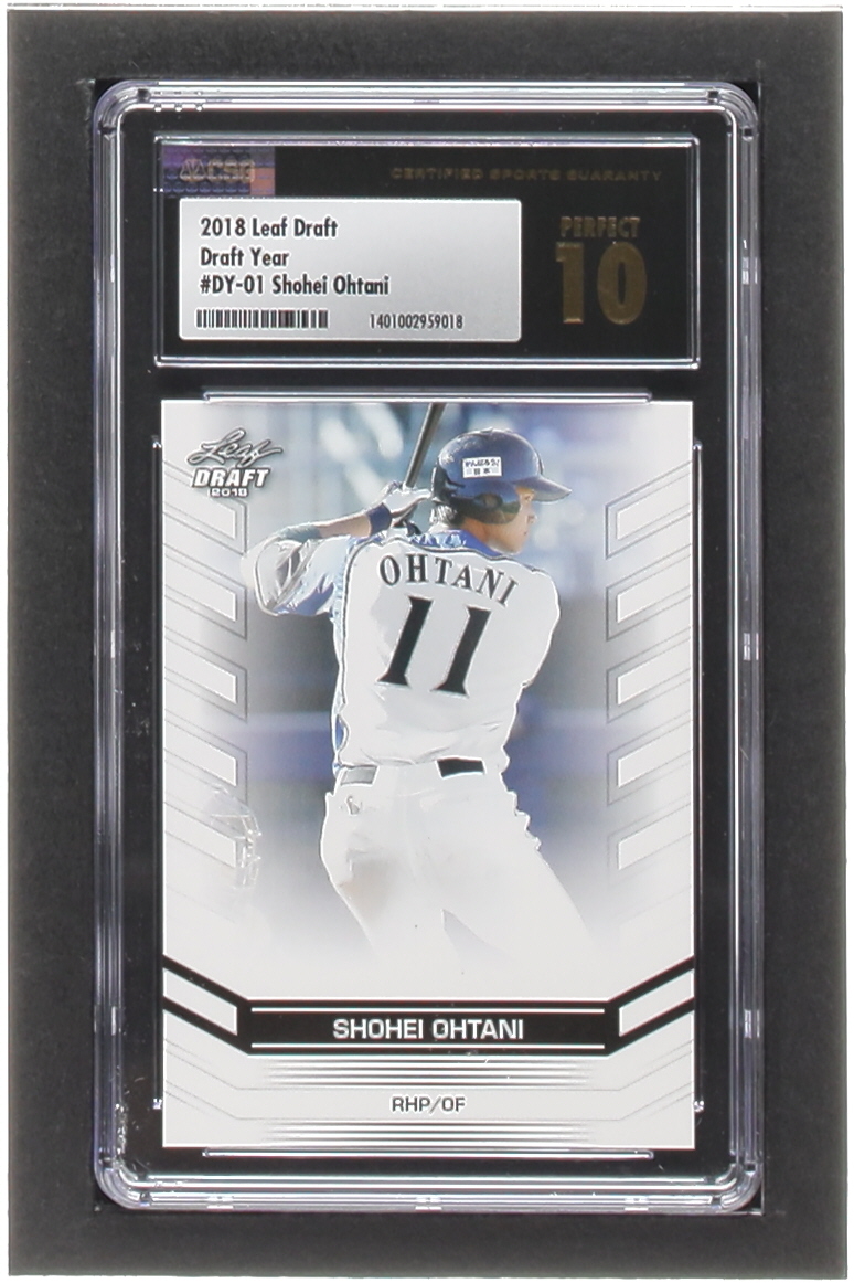 Shohei Ohtani 2018 Leaf Ohtani Draft Year #DY01 RC (CSG 10) at PristineAuction.com Shohei Ohtani 2018 Leaf Ohtani Draft Year #DY01 RC (CSG 10) at PristineAuction.com