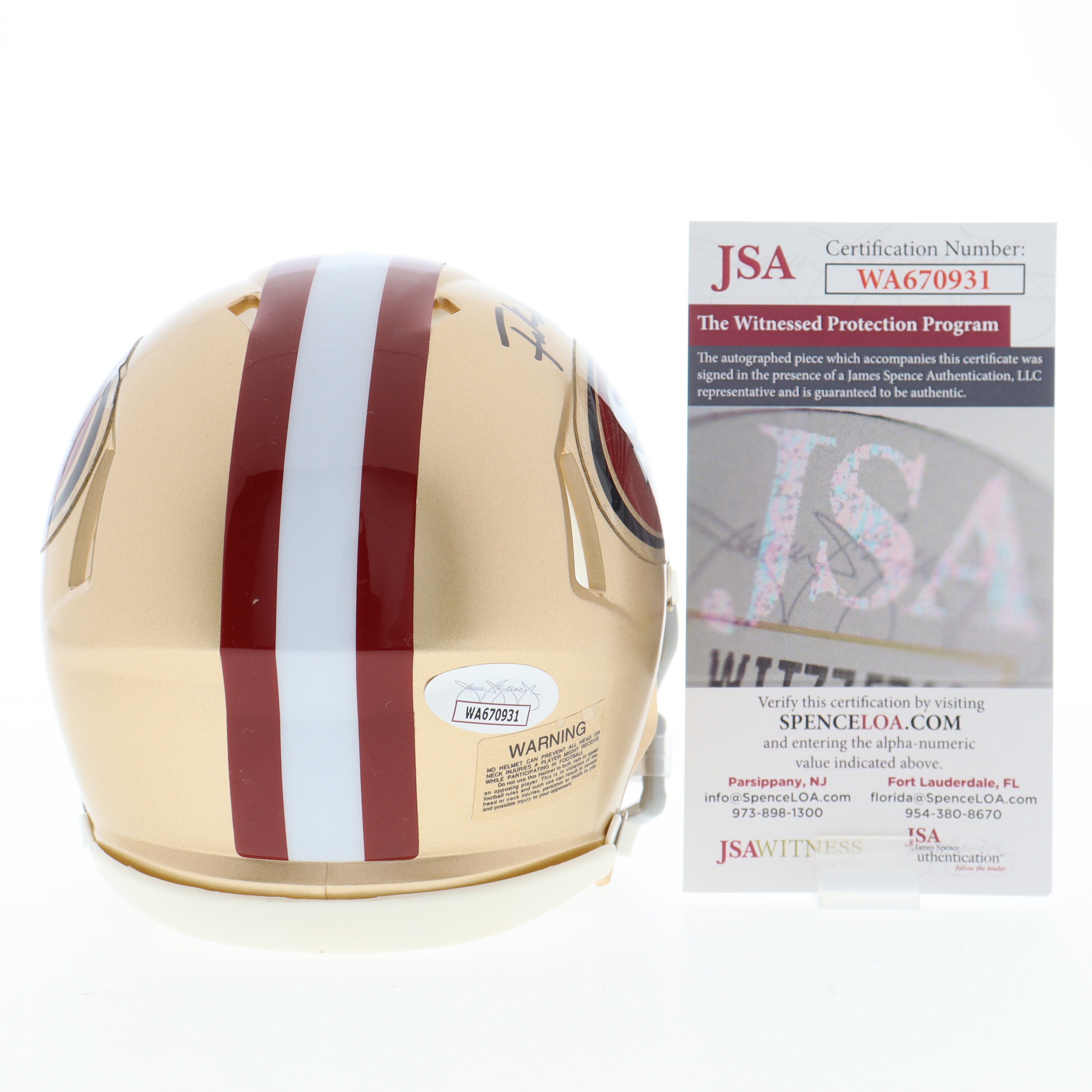 Frank Gore Signed 49ers Speed Mini Helmet (JSA) at PristineAuction.com Frank Gore Signed 49ers Speed Mini Helmet (JSA) at PristineAuction.com
