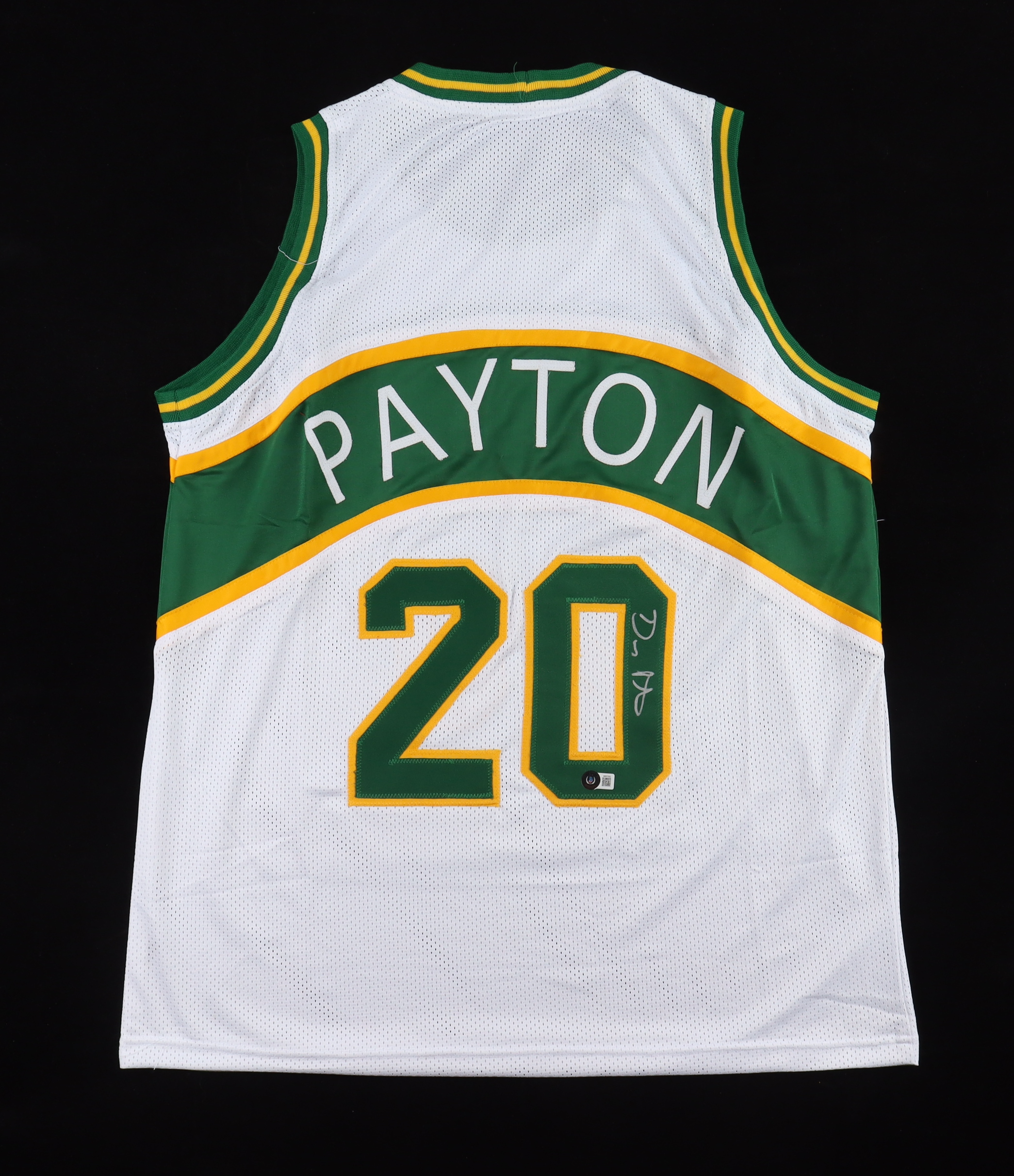 Gary Payton Signed Jersey (Beckett) at PristineAuction.com Gary Payton Signed Jersey (Beckett) at PristineAuction.com
