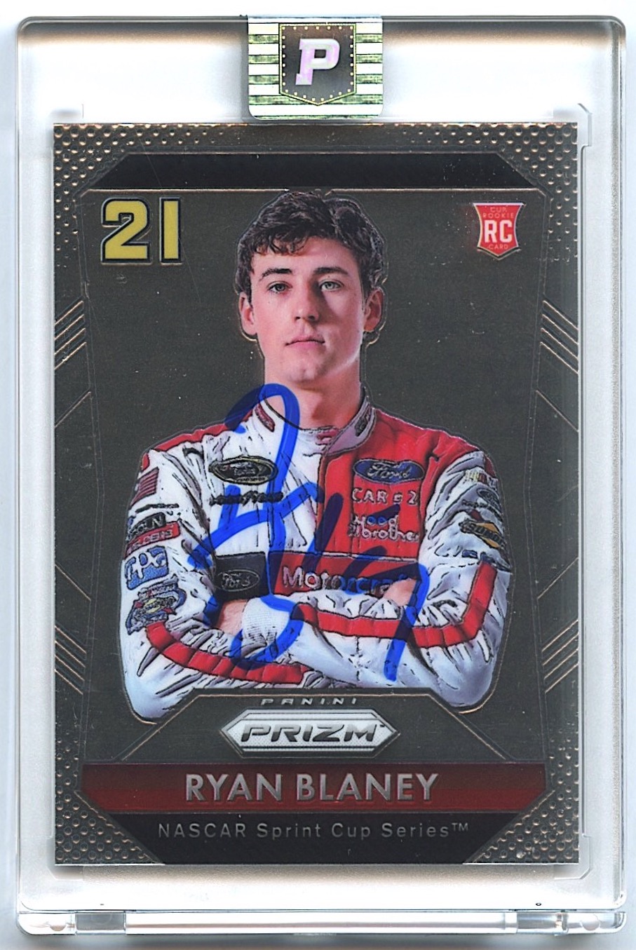 Ryan Blaney Signed 2016 Panini Prizm #26 RC (PA Encapsulated) at PristineAuction.com Ryan Blaney Signed 2016 Panini Prizm #26 RC (PA Encapsulated) at PristineAuction.com