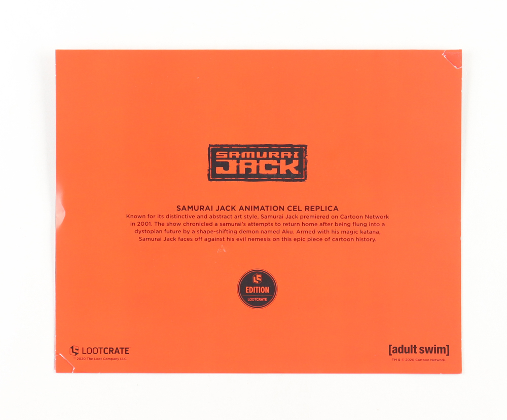 "Samurai Jack" 8x10 Two-Piece Animation Cel at PristineAuction.com "Samurai Jack" 8x10 Two-Piece Animation Cel at PristineAuction.com