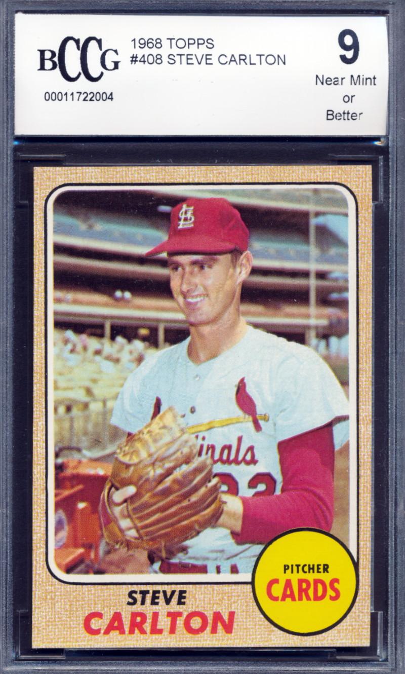 Steve Carlton 1968 Topps #408 (BCCG 9) at PristineAuction.com Steve Carlton 1968 Topps #408 (BCCG 9) at PristineAuction.com