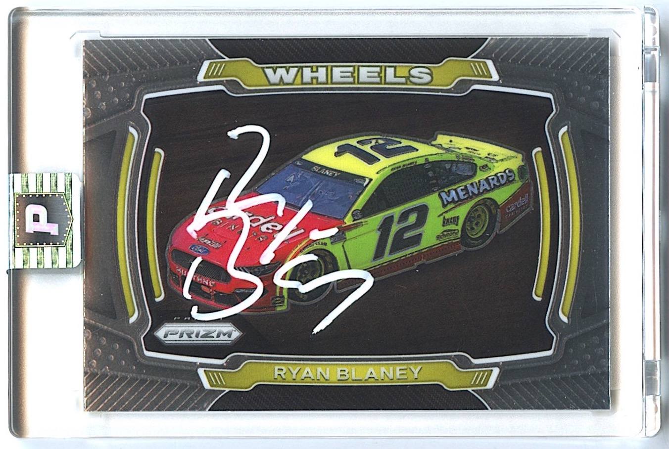 Ryan Blaney Signed 2021 Panini Prizm #67 Wheels (PA Encapsulated) at PristineAuction.com Ryan Blaney Signed 2021 Panini Prizm #67 Wheels (PA Encapsulated) at PristineAuction.com