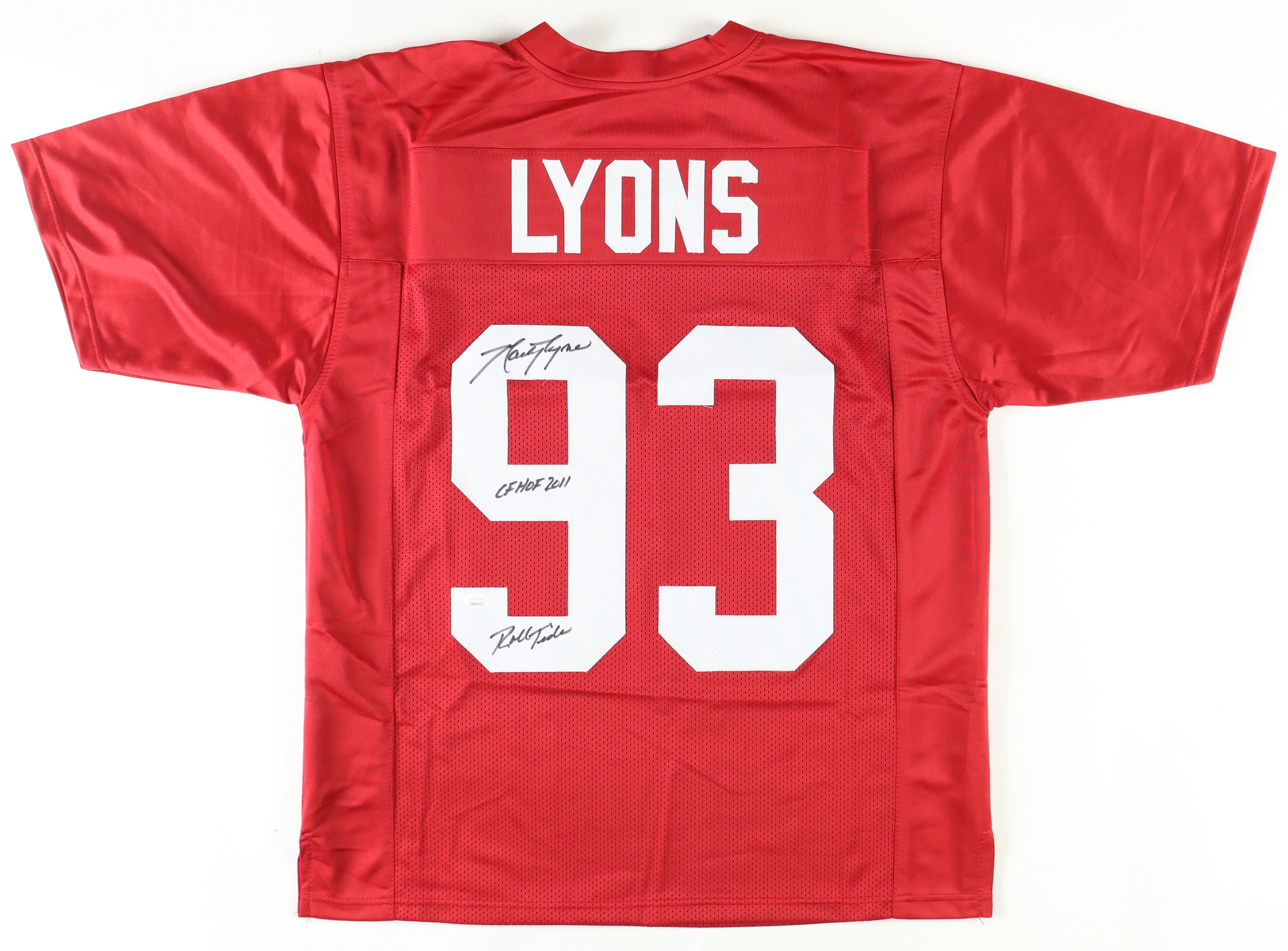 Mrty Lyons Signed Jersey Inscribed "CFHOF 2011" & "Roll Tide" (JSA) at PristineAuction.com Mrty Lyons Signed Jersey Inscribed "CFHOF 2011" & "Roll Tide" (JSA) at PristineAuction.com