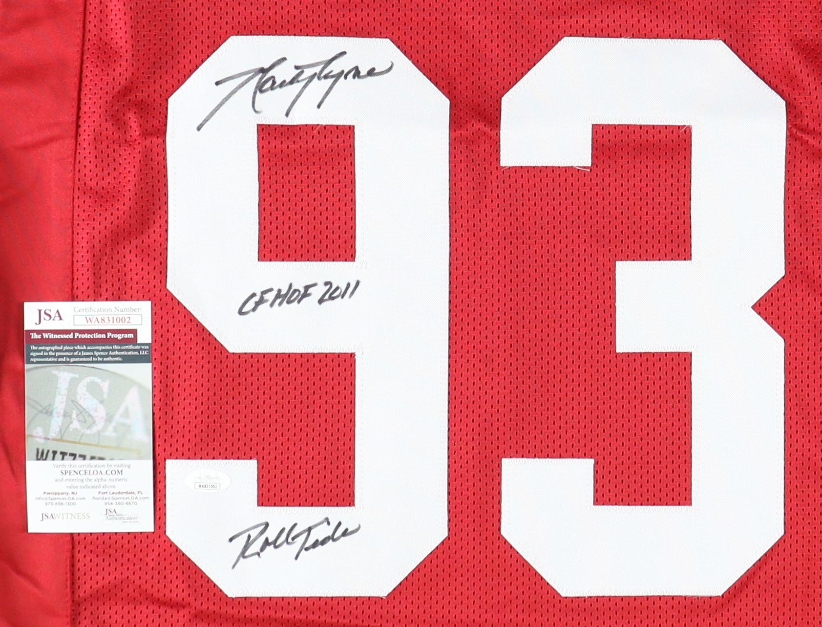 Mrty Lyons Signed Jersey Inscribed "CFHOF 2011" & "Roll Tide" (JSA) at PristineAuction.com Mrty Lyons Signed Jersey Inscribed "CFHOF 2011" & "Roll Tide" (JSA) at PristineAuction.com