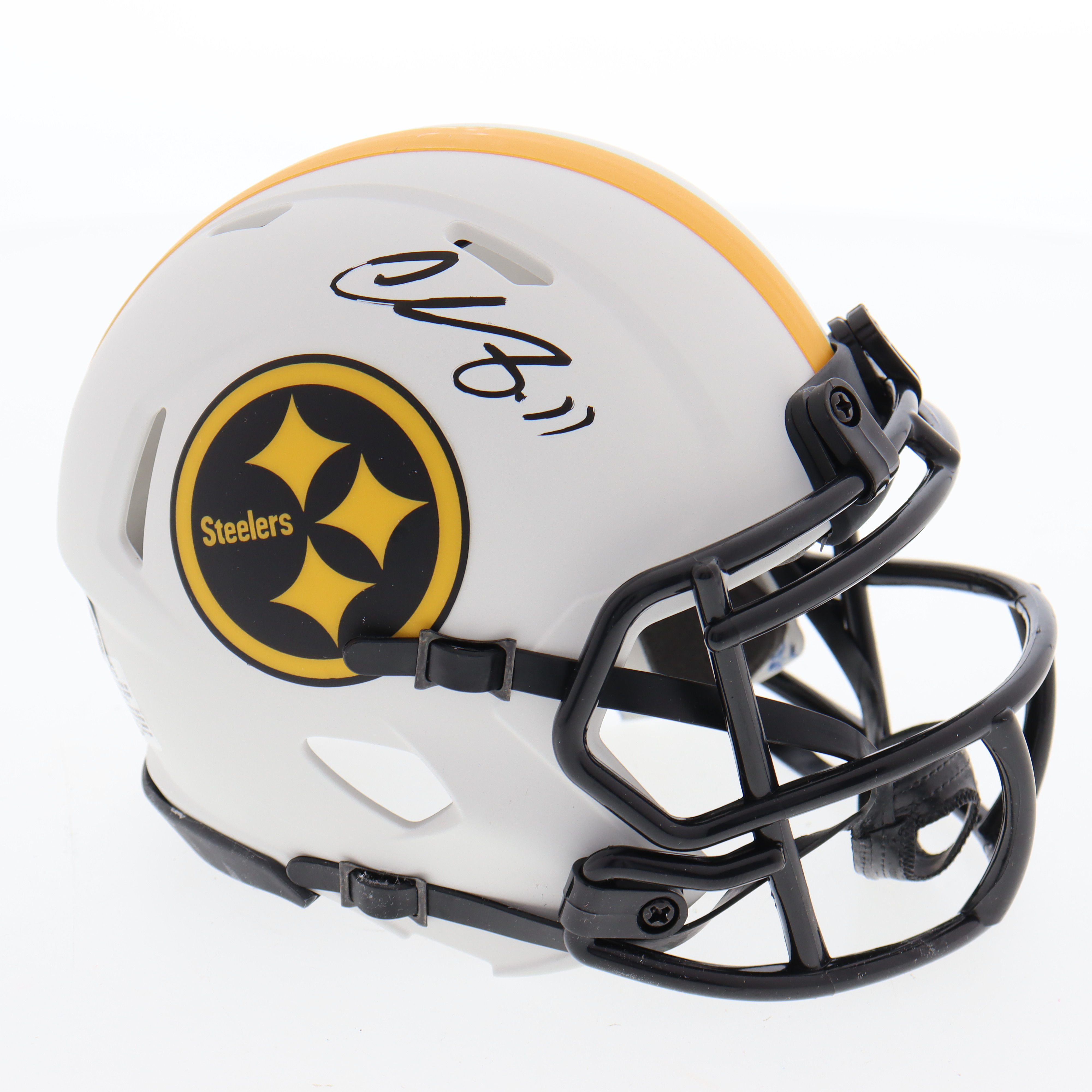 Chase Claypool Signed Steelers Lunar Eclipse Alternate Speed Mini Helmet (Beckett) at PristineAuction.com Chase Claypool Signed Steelers Lunar Eclipse Alternate Speed Mini Helmet (Beckett) at PristineAuction.com