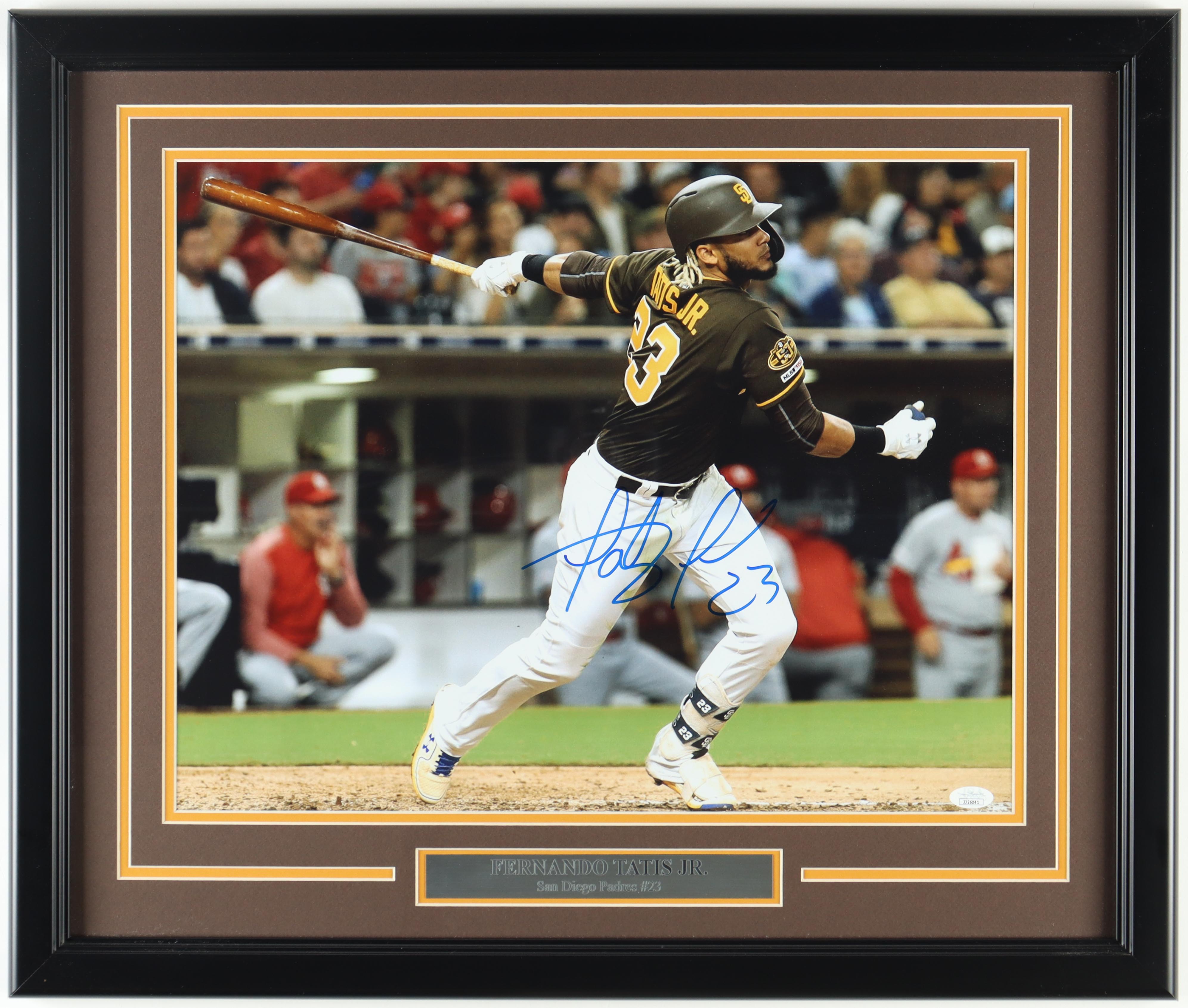 Fernando Tatis Jr. Signed Padres Custom Framed Photo Display (JSA) at PristineAuction.com Fernando Tatis Jr. Signed Padres Custom Framed Photo Display (JSA) at PristineAuction.com