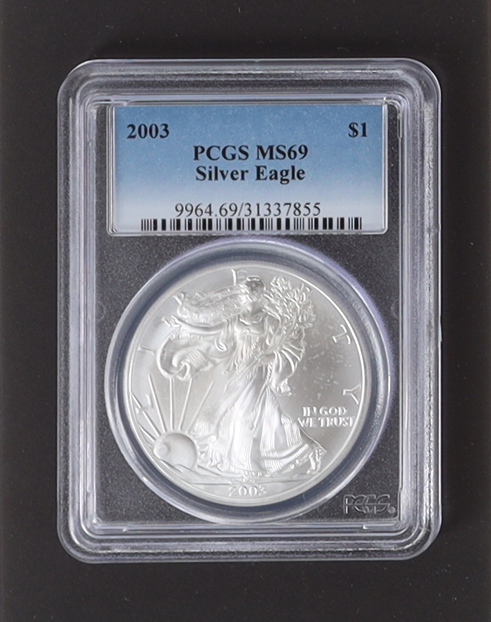 2003 American Silver Eagle (PCGS MS69) at PristineAuction.com 2003 American Silver Eagle (PCGS MS69) at PristineAuction.com