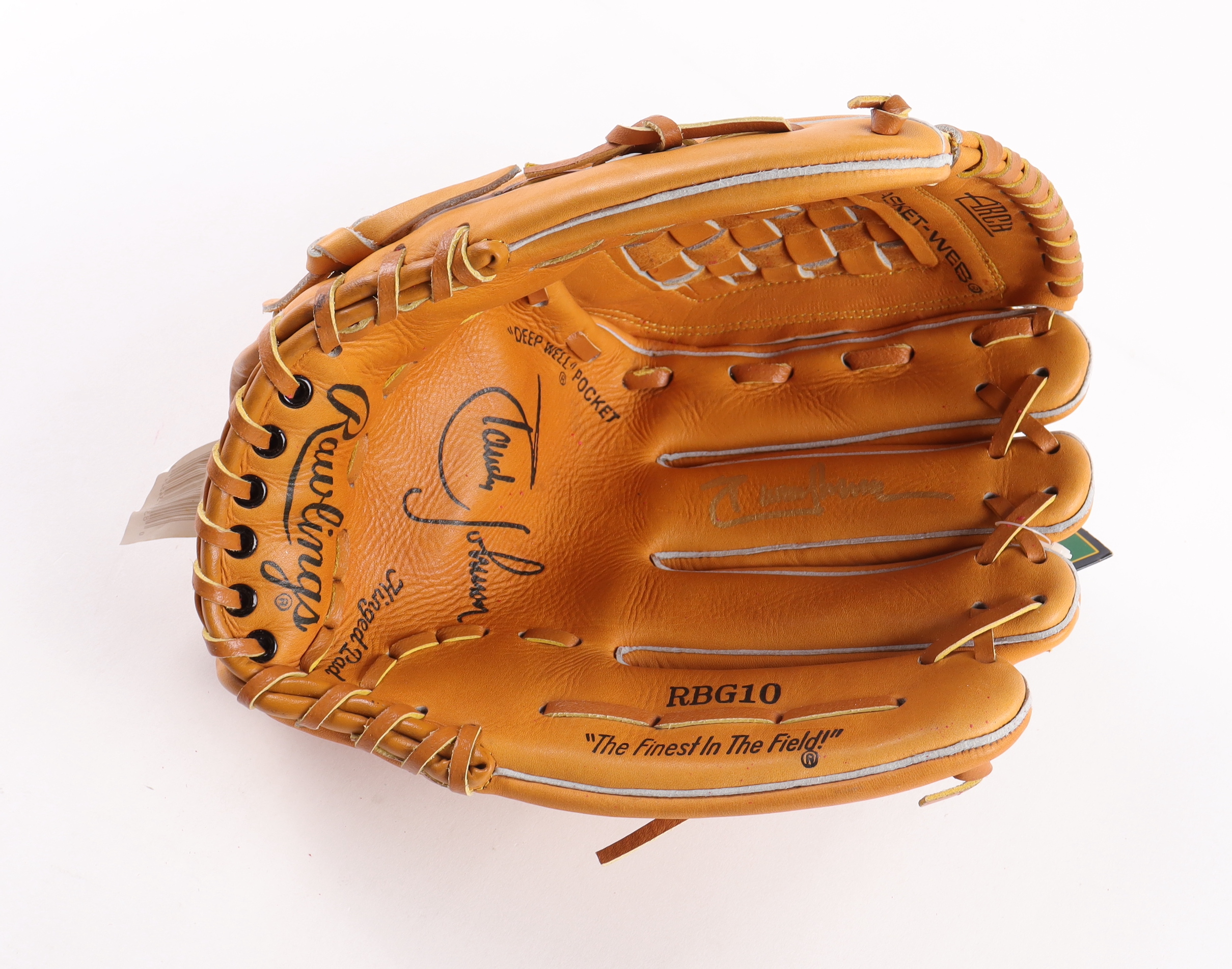 Randy Johnson Signed Rawling Baseball Glove (Beckett) at PristineAuction.com Randy Johnson Signed Rawling Baseball Glove (Beckett) at PristineAuction.com