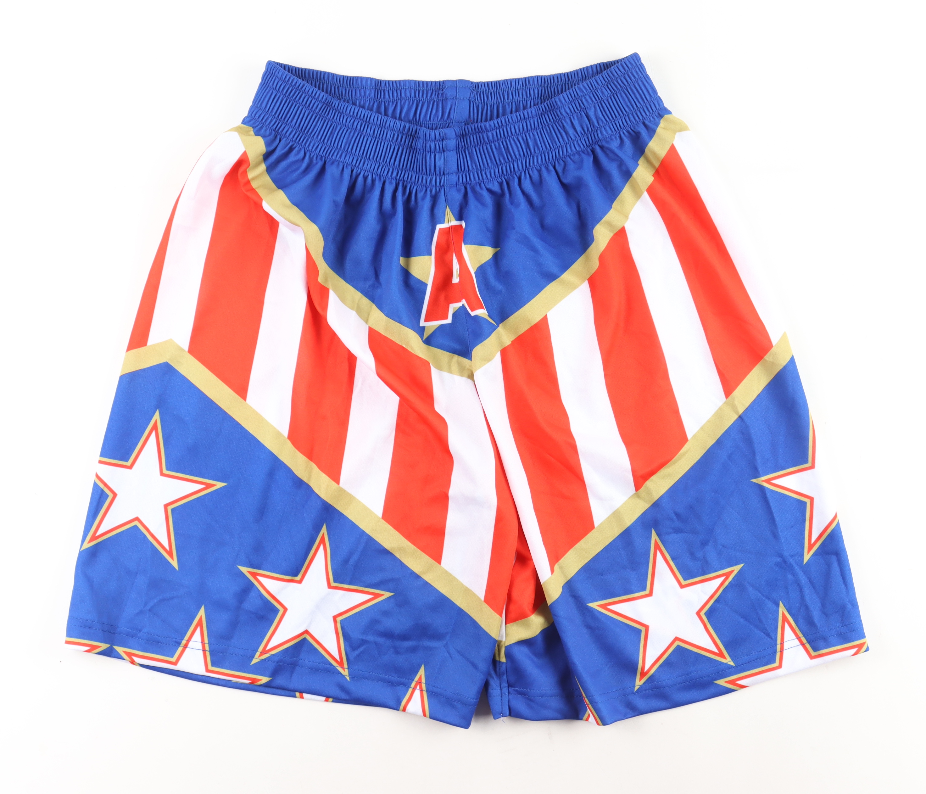 Kurt Angle Signed Shorts Inscribed "HOF 17" (Beckett) at PristineAuction.com Kurt Angle Signed Shorts Inscribed "HOF 17" (Beckett) at PristineAuction.com