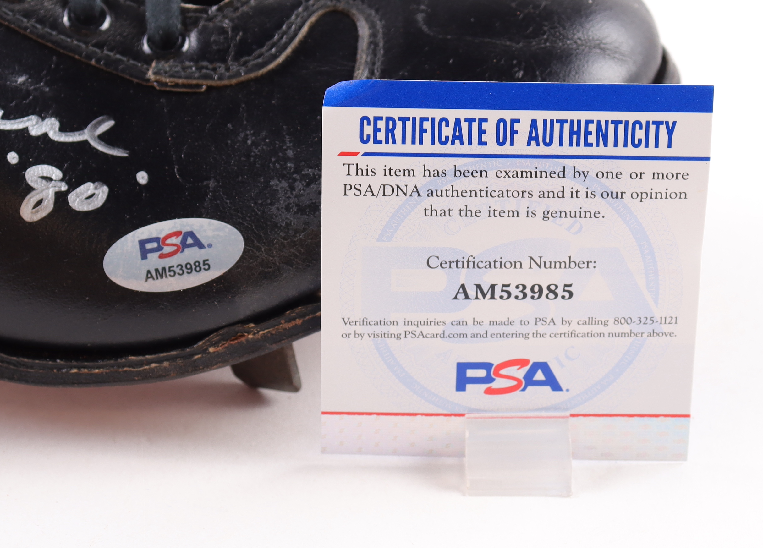 Al Kaline Signed Vintage Baseball Cleat Inscribed "HOF 80" (PSA) at PristineAuction.com Al Kaline Signed Vintage Baseball Cleat Inscribed "HOF 80" (PSA) at PristineAuction.com