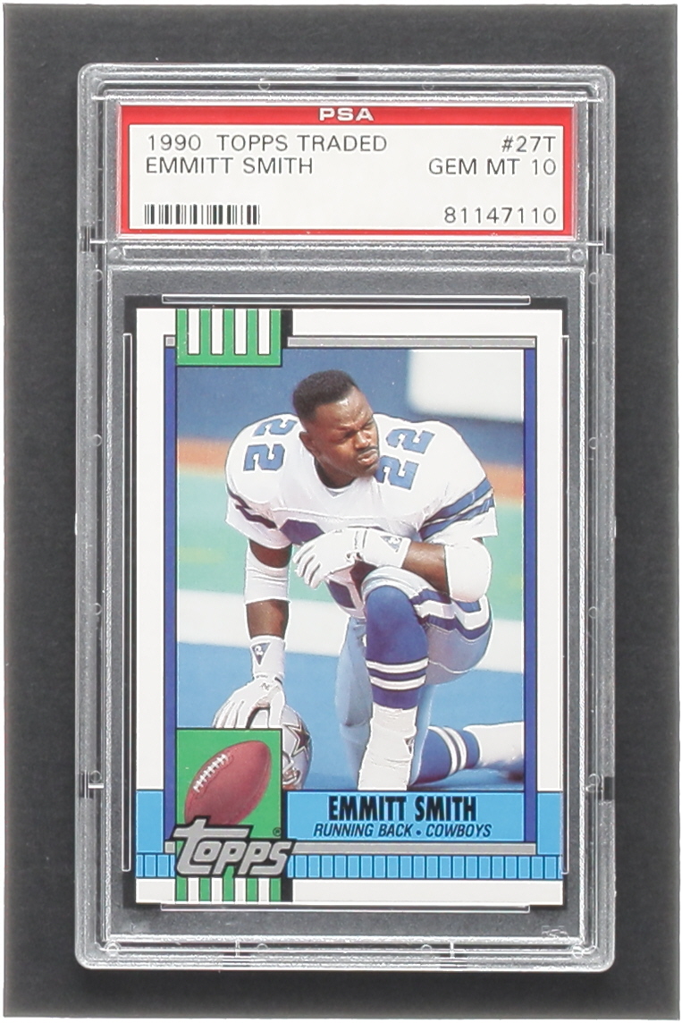 Emmitt Smith 1990 Topps Traded #27T RC (PSA 10) at PristineAuction.com Emmitt Smith 1990 Topps Traded #27T RC (PSA 10) at PristineAuction.com