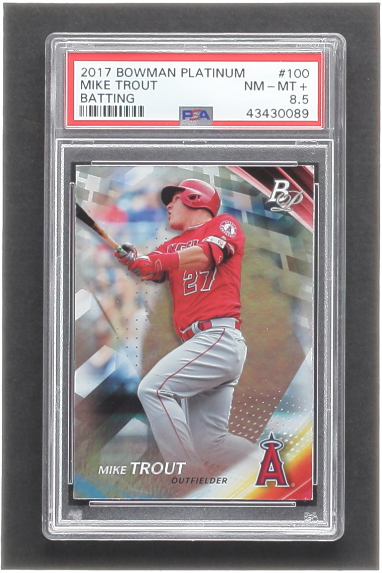 Mike Trout 2017 Bowman Platinum #100A (PSA 8.5) at PristineAuction.com Mike Trout 2017 Bowman Platinum #100A (PSA 8.5) at PristineAuction.com