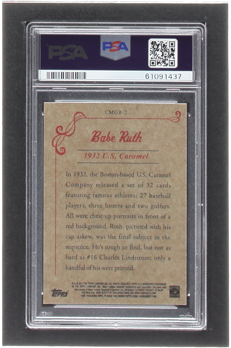 Babe Ruth 2011 Topps CMG Reprints #CMGR2 (PSA 9) at PristineAuction.com Babe Ruth 2011 Topps CMG Reprints #CMGR2 (PSA 9) at PristineAuction.com