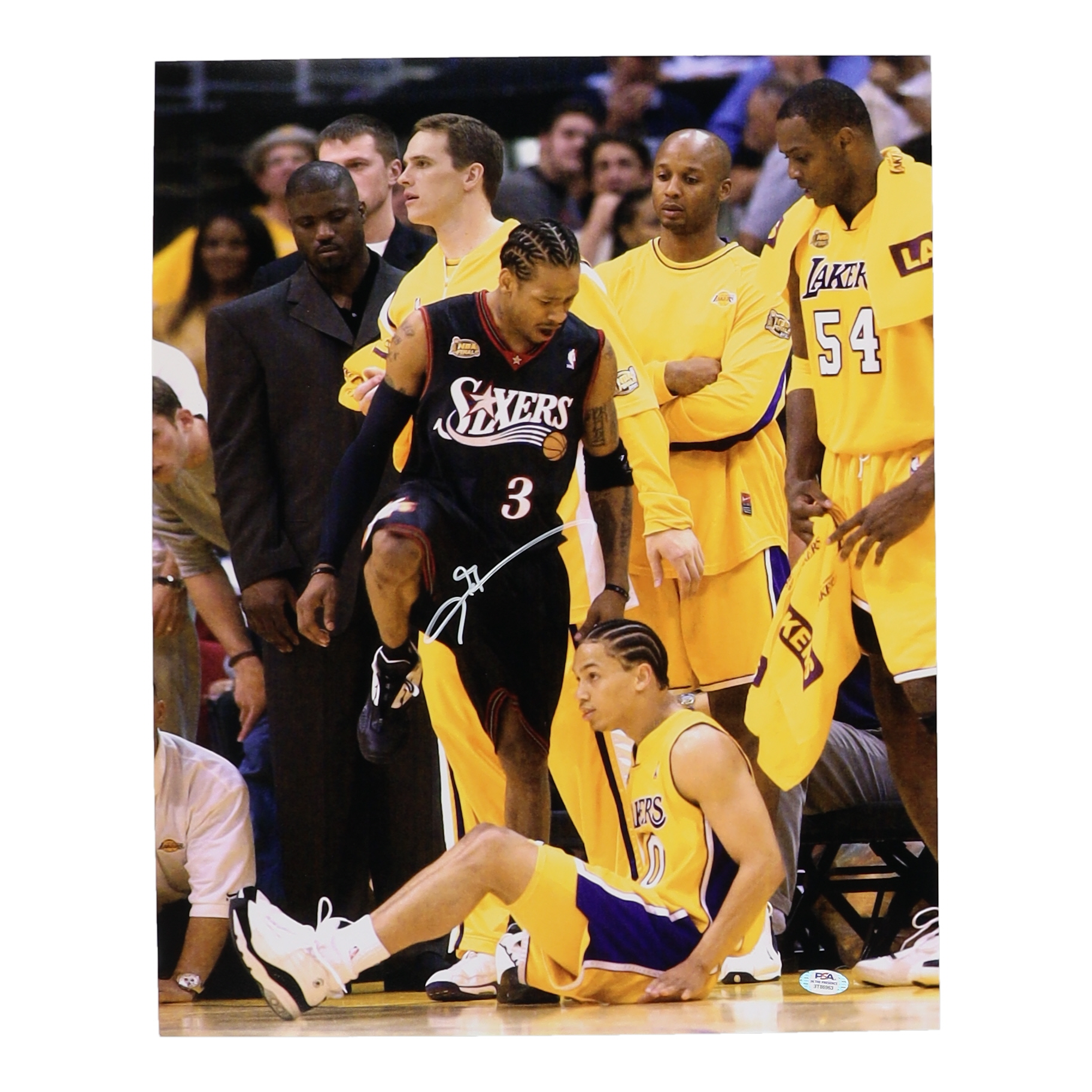 Allen Iverson Signed 76ers 16x20 Photo (PSA) at PristineAuction.com Allen Iverson Signed 76ers 16x20 Photo (PSA) at PristineAuction.com