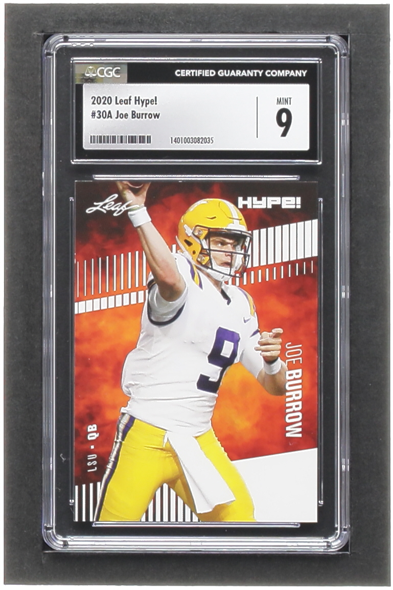 Joe Burrow 2020 Leaf Hype! #30A RC (CGC 9) at PristineAuction.com Joe Burrow 2020 Leaf Hype! #30A RC (CGC 9) at PristineAuction.com