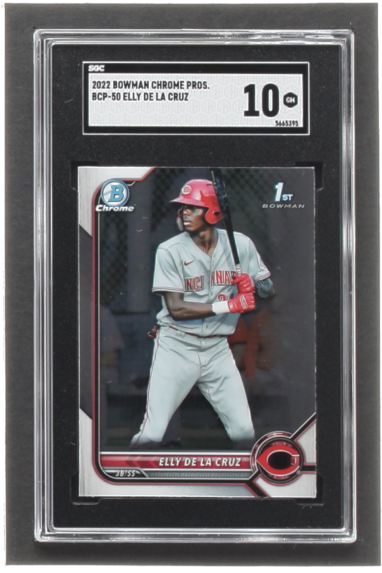 Elly De LA Cruz 2022 Bowman Chrome Prospects #BCP50 (SGC 10) at PristineAuction.com Elly De LA Cruz 2022 Bowman Chrome Prospects #BCP50 (SGC 10) at PristineAuction.com