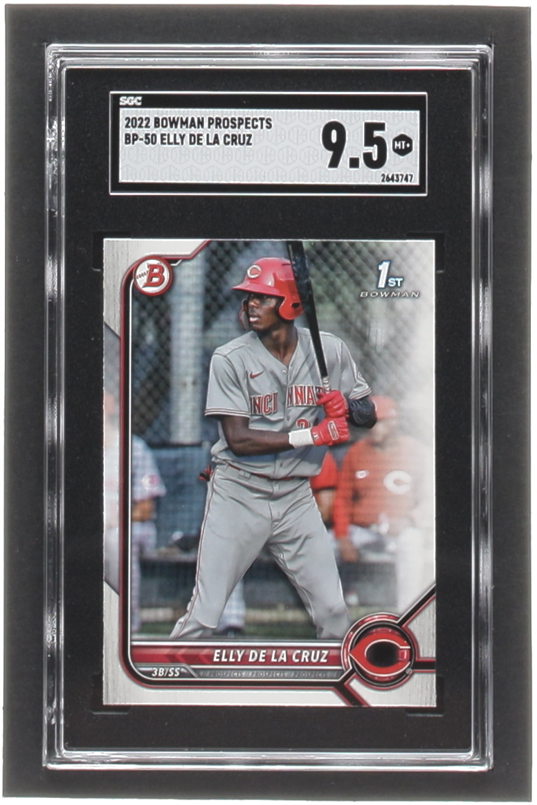 Elly De LA Cruz 2022 Bowman Prospects #BP50 (SGC 9.5) at PristineAuction.com Elly De LA Cruz 2022 Bowman Prospects #BP50 (SGC 9.5) at PristineAuction.com