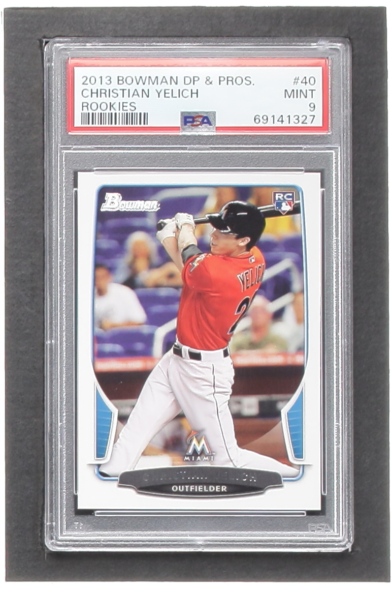 Christian Yelich 2013 Bowman Draft #40 RC (PSA 9) at PristineAuction.com Christian Yelich 2013 Bowman Draft #40 RC (PSA 9) at PristineAuction.com
