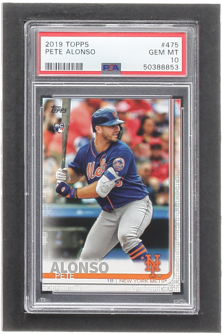 Pete Alonso 2019 Topps #475 RC (PSA 10) at PristineAuction.com Pete Alonso 2019 Topps #475 RC (PSA 10) at PristineAuction.com