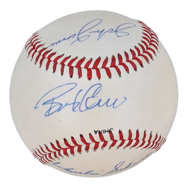OL Baseball Signed by (5) with Bobby Richardson, John James, Bob Cerv, Charlie Silvera (JSA) at PristineAuction.com OL Baseball Signed by (5) with Bobby Richardson, John James, Bob Cerv, Charlie Silvera (JSA) at PristineAuction.com