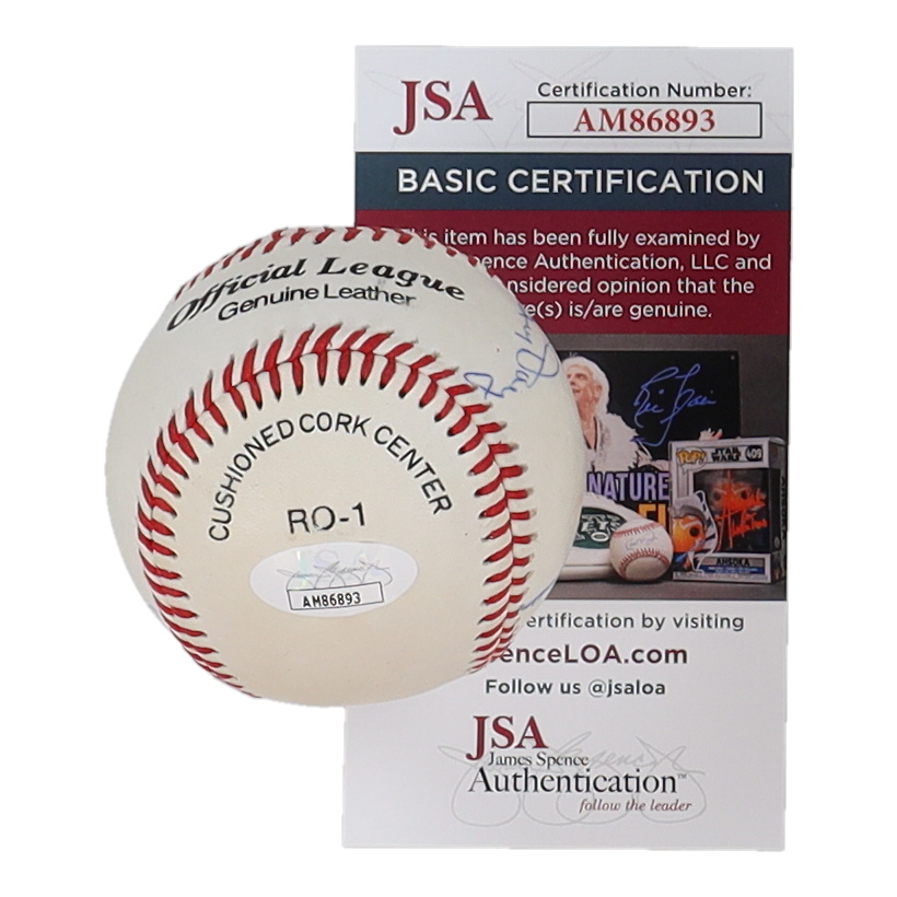 OL Baseball Signed by (5) with Bobby Richardson, John James, Bob Cerv, Charlie Silvera (JSA) at PristineAuction.com OL Baseball Signed by (5) with Bobby Richardson, John James, Bob Cerv, Charlie Silvera (JSA) at PristineAuction.com