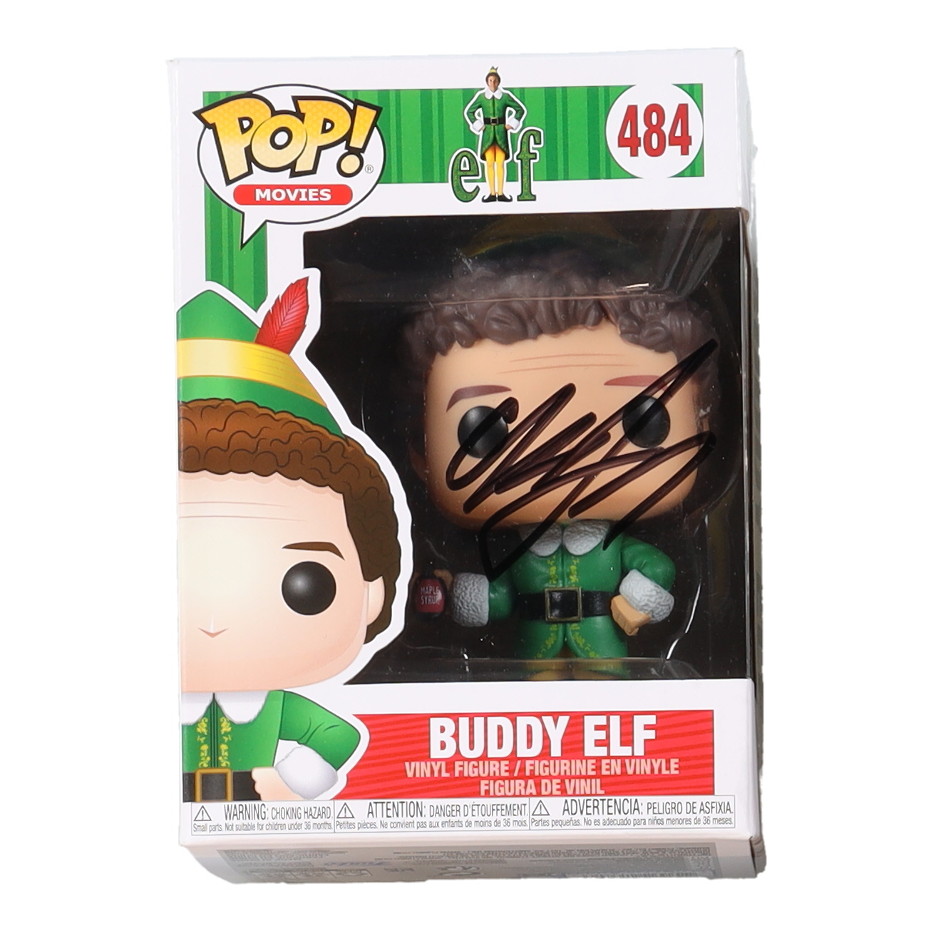 Will Ferrell Signed "Elf" #484 Buddy The Elf Funko Pop! Movies Vinyl Figure (Beckett) at PristineAuction.com Will Ferrell Signed "Elf" #484 Buddy The Elf Funko Pop! Movies Vinyl Figure (Beckett) at PristineAuction.com