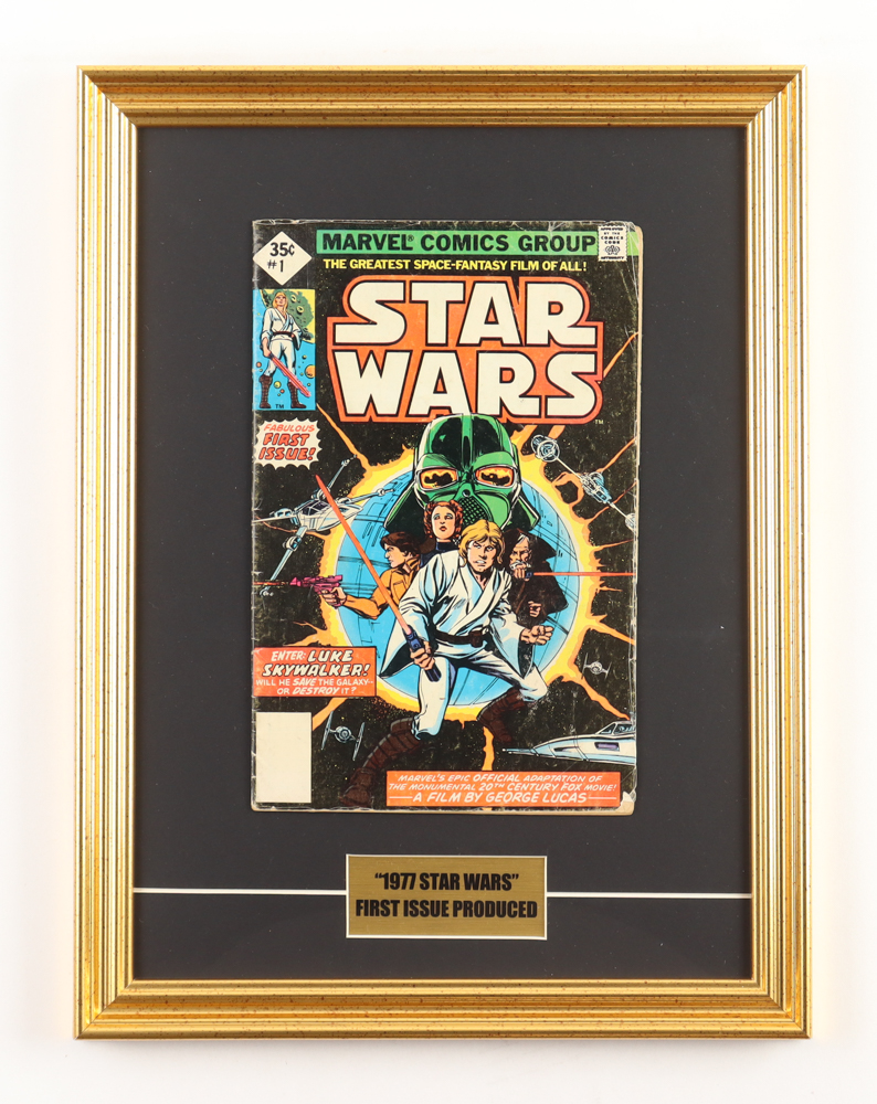 1977 "Marvel Special Edition: Star Wars" Issue #1 Marvel Custom Framed First Issue Comic Book Display at PristineAuction.com 1977 "Marvel Special Edition: Star Wars" Issue #1 Marvel Custom Framed First Issue Comic Book Display at PristineAuction.com