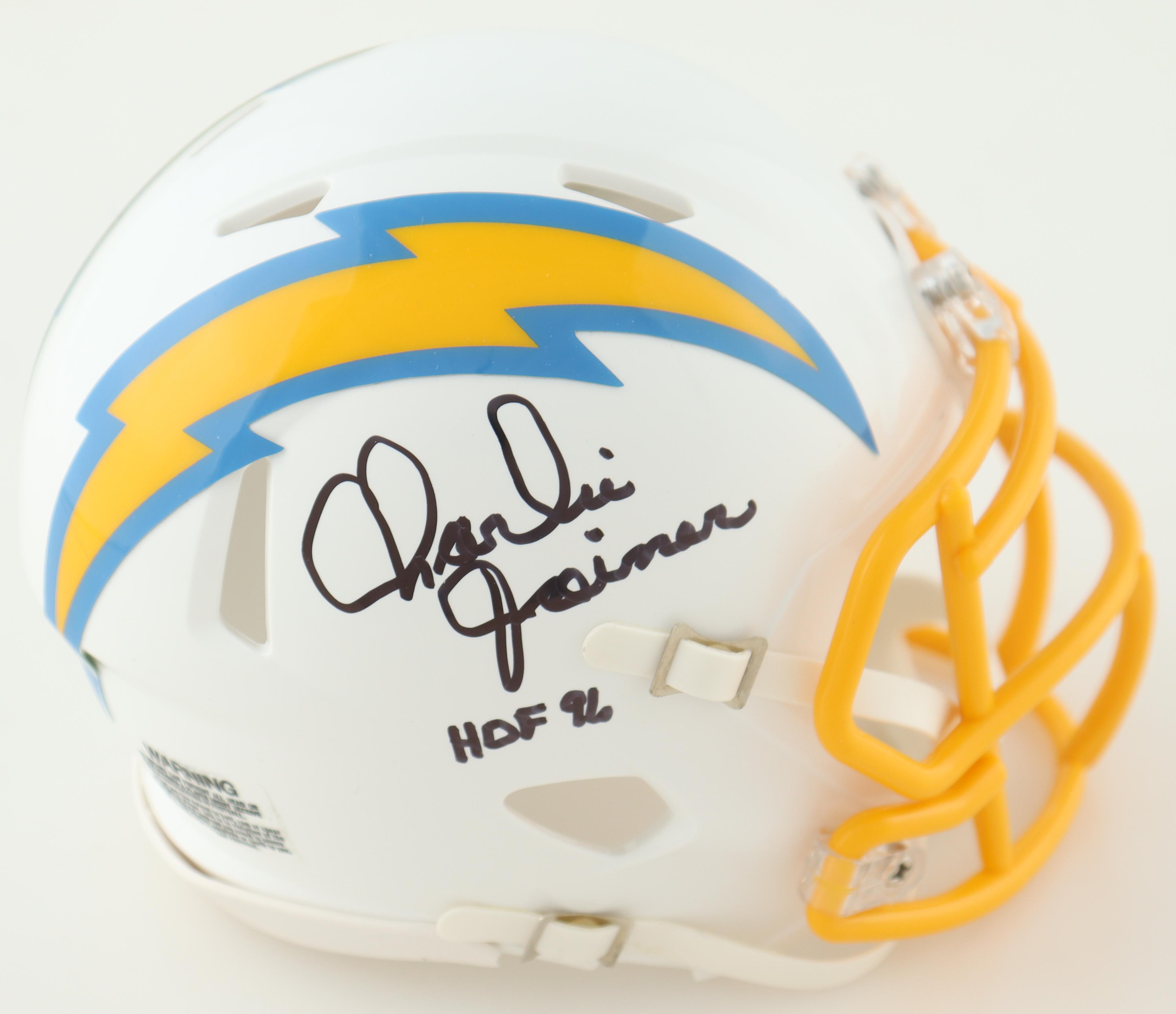 Charlie Joiner Signed Chargers Speed Mini Helmet Inscribed "HOF 96" (Schwartz) at PristineAuction.com Charlie Joiner Signed Chargers Speed Mini Helmet Inscribed "HOF 96" (Schwartz) at PristineAuction.com