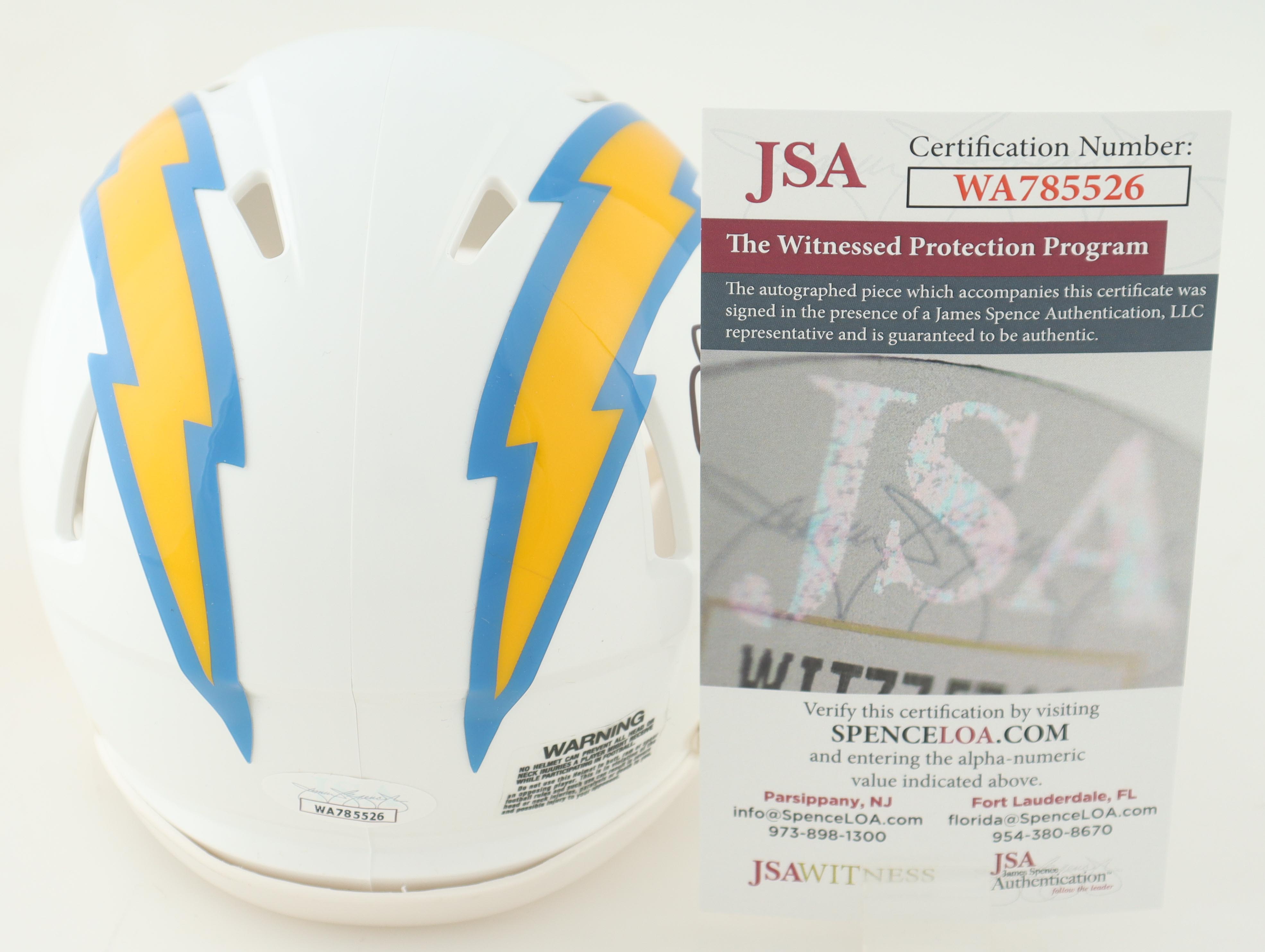 Charlie Joiner Signed Chargers Speed Mini Helmet Inscribed "HOF 96" (Schwartz) at PristineAuction.com Charlie Joiner Signed Chargers Speed Mini Helmet Inscribed "HOF 96" (Schwartz) at PristineAuction.com