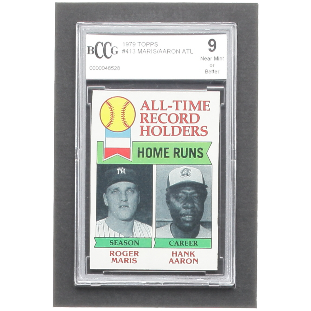 Roger Maris / Hank Aaron 1979 Topps #413 (BCCG 9) at PristineAuction.com