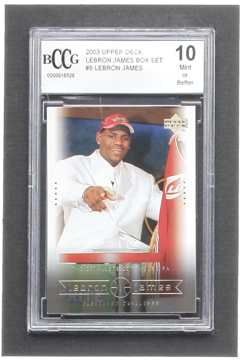 LeBron James 2003 Upper Deck LeBron James Box Set #8 RC / The Cavaliers Get Their Man (BCCG 10) at PristineAuction.com LeBron James 2003 Upper Deck LeBron James Box Set #8 RC / The Cavaliers Get Their Man (BCCG 10) at PristineAuction.com