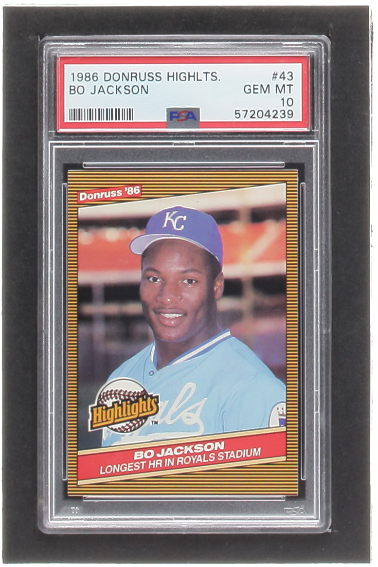 Bo Jackson 1986 Donruss Highlights #43 RC (PSA 10) at PristineAuction.com Bo Jackson 1986 Donruss Highlights #43 RC (PSA 10) at PristineAuction.com