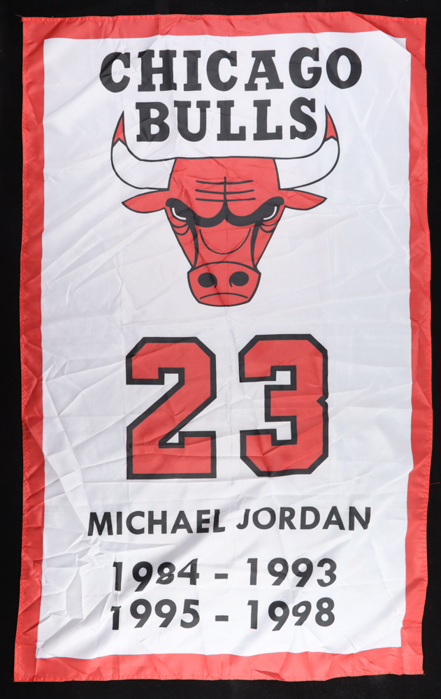 Michael Jordan Bulls 34x58 Banner at PristineAuction.com Michael Jordan Bulls 34x58 Banner at PristineAuction.com