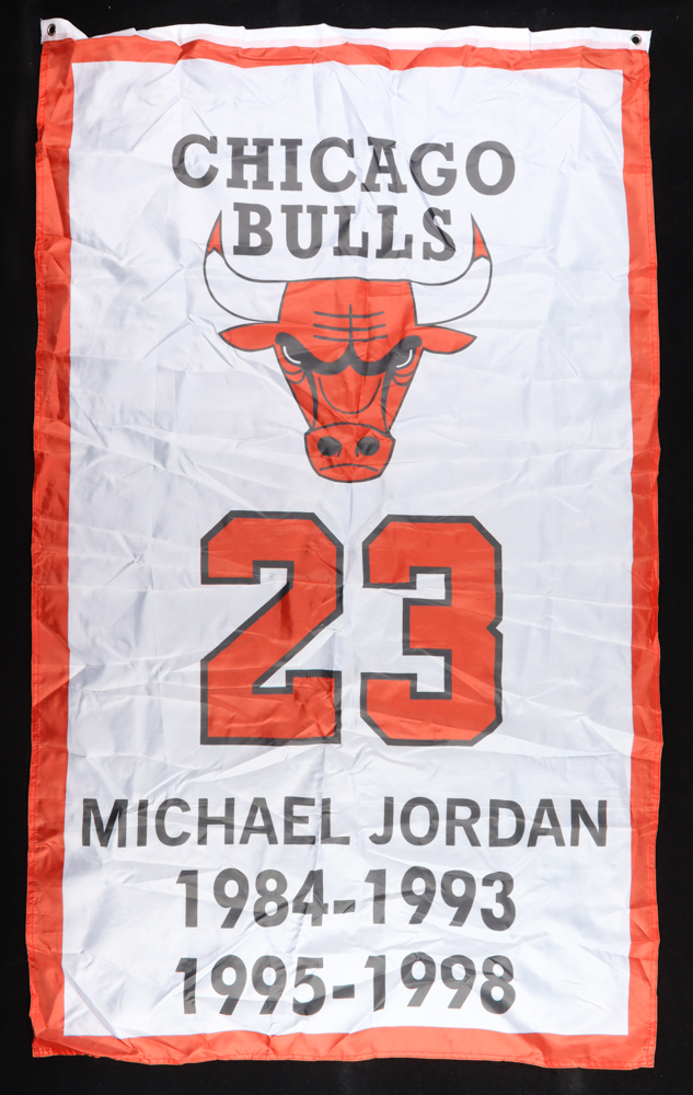 Michael Jordan Bulls 34x58 Banner at PristineAuction.com Michael Jordan Bulls 34x58 Banner at PristineAuction.com