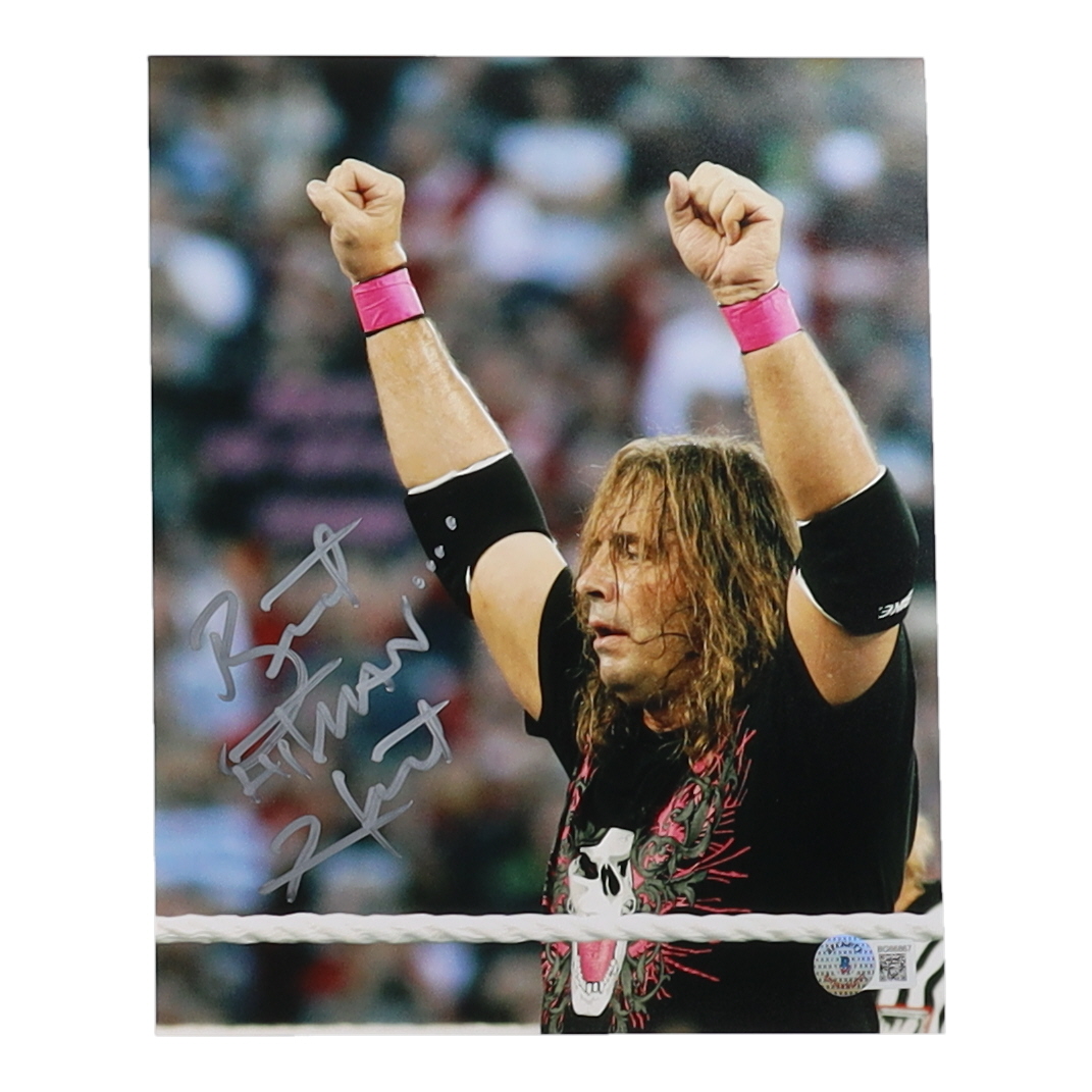 Brett "Hitman" Hart Signed WWE 8x10 Photo (Beckett) at PristineAuction.com Brett "Hitman" Hart Signed WWE 8x10 Photo (Beckett) at PristineAuction.com