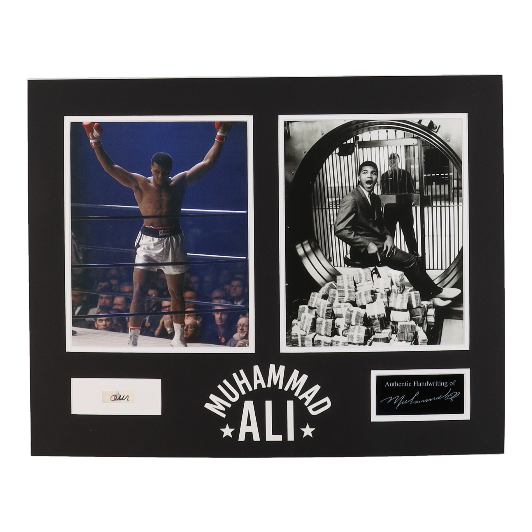 Muhammad Ali Signed Custom Matted Index Card Cut Display (JSA) at PristineAuction.com Muhammad Ali Signed Custom Matted Index Card Cut Display (JSA) at PristineAuction.com