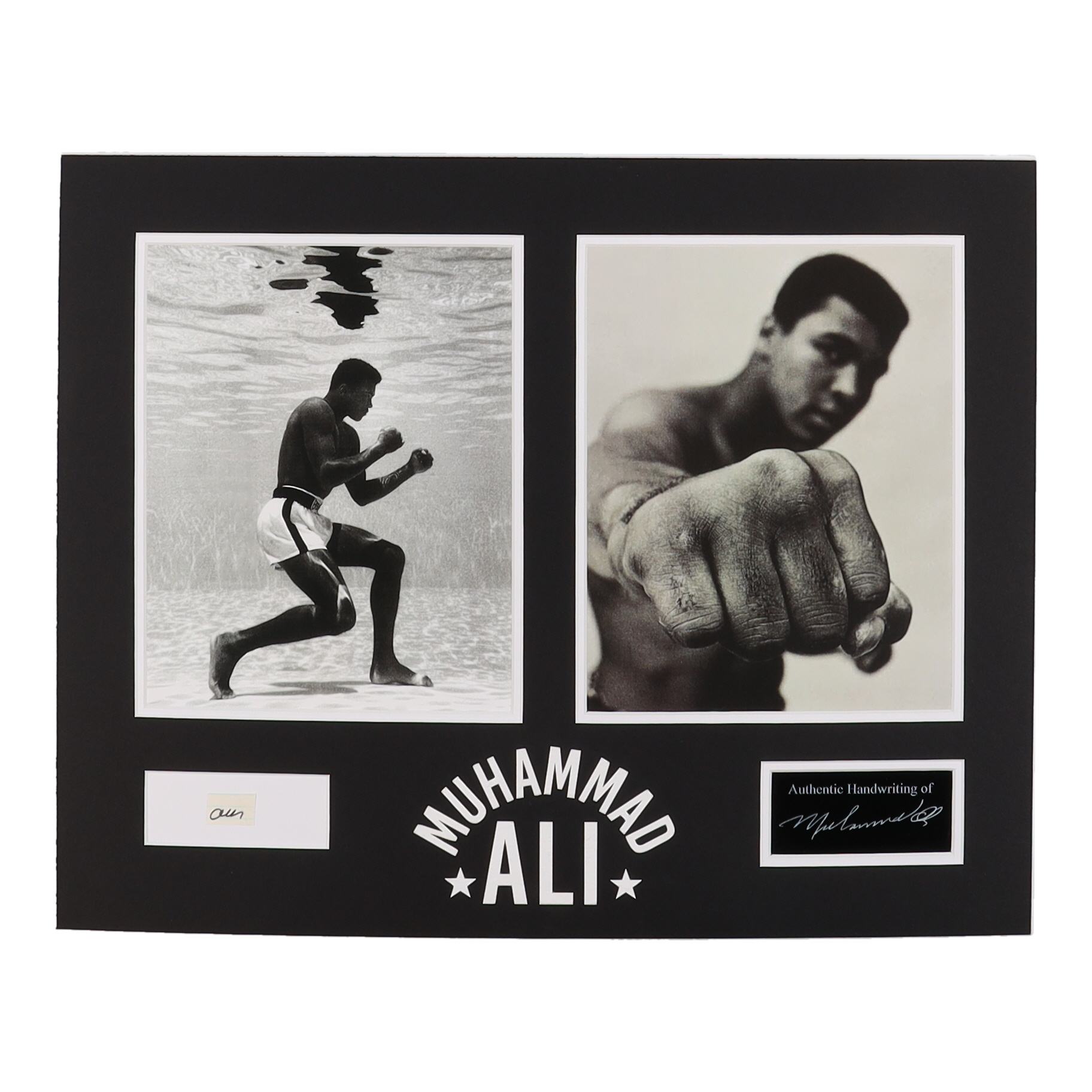 Muhammad Ali Custom Matted Display with Original Handwriting from Ali ...