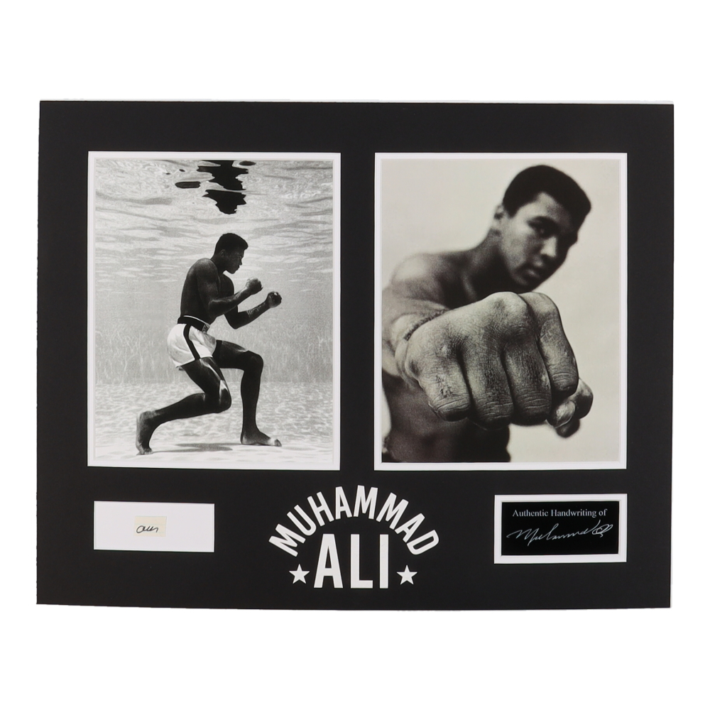 Ali Custom Muhammad Ali Custom Matted Display with Original Handwriting from Ali ...